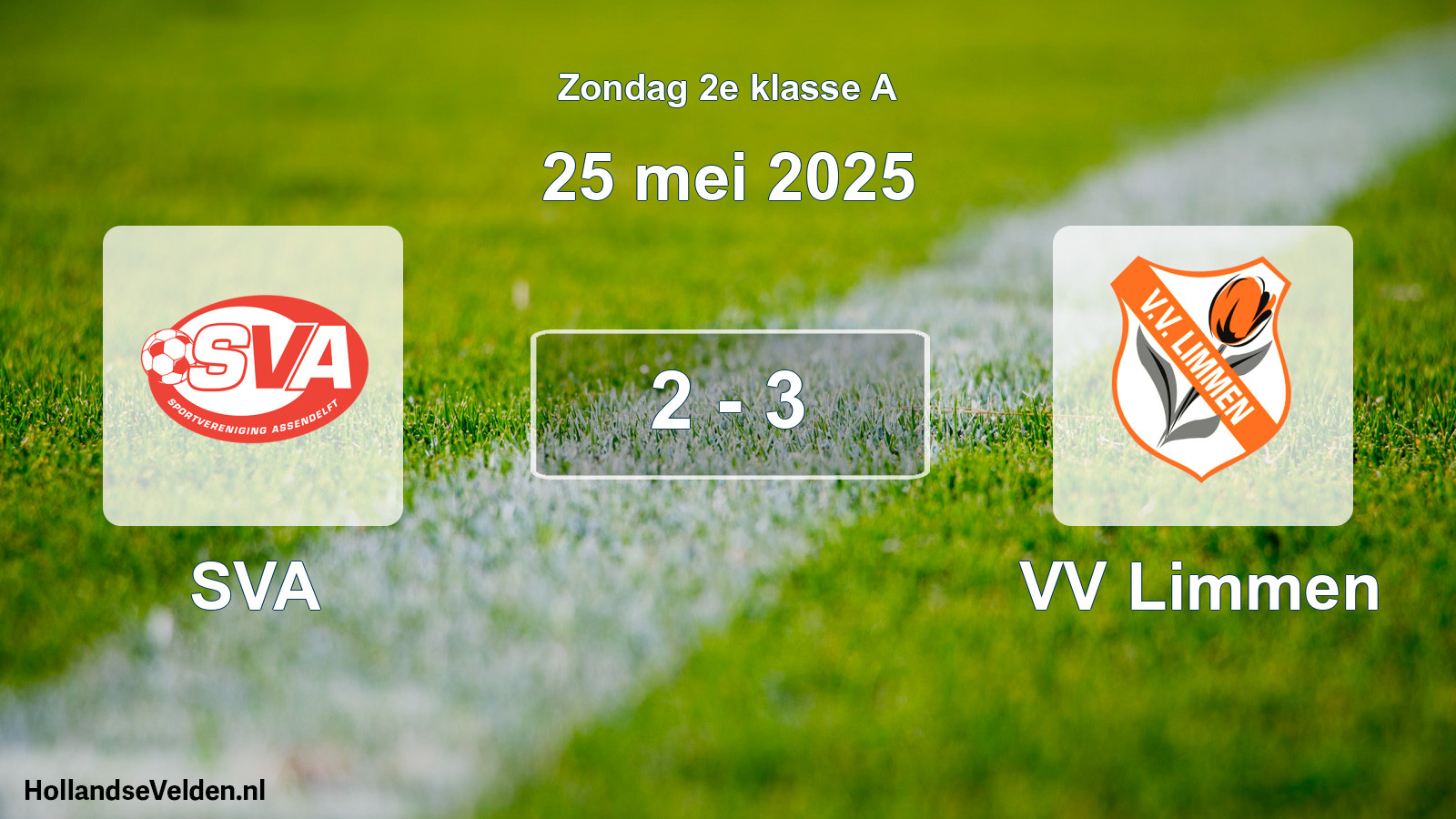 Gespeelde wedstrijd: SVA - VV Limmen 2 - 3 (25 mei 2025)