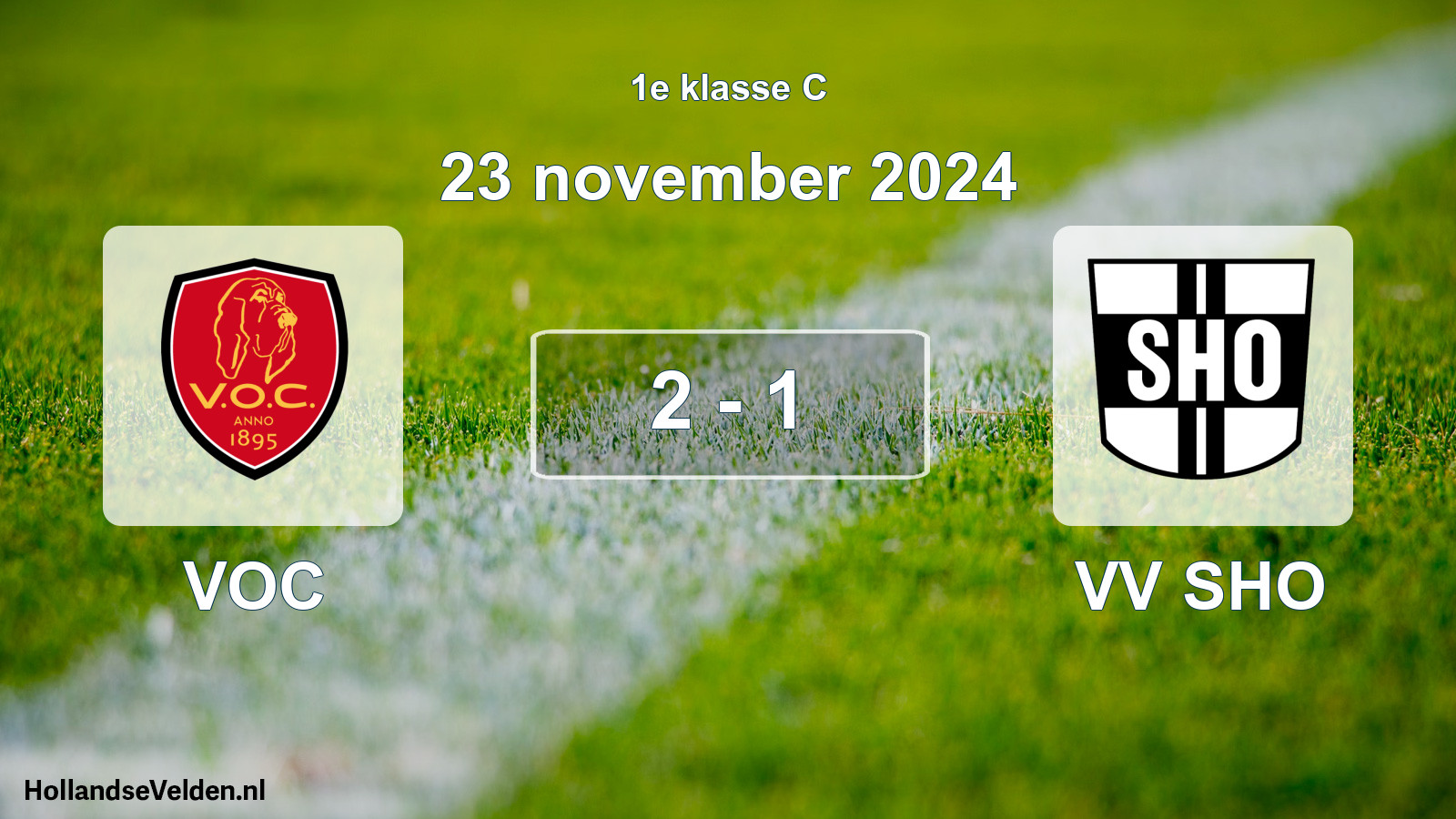 Gespeelde wedstrijd: VOC - VV SHO 2 - 1 (23 november 2024)