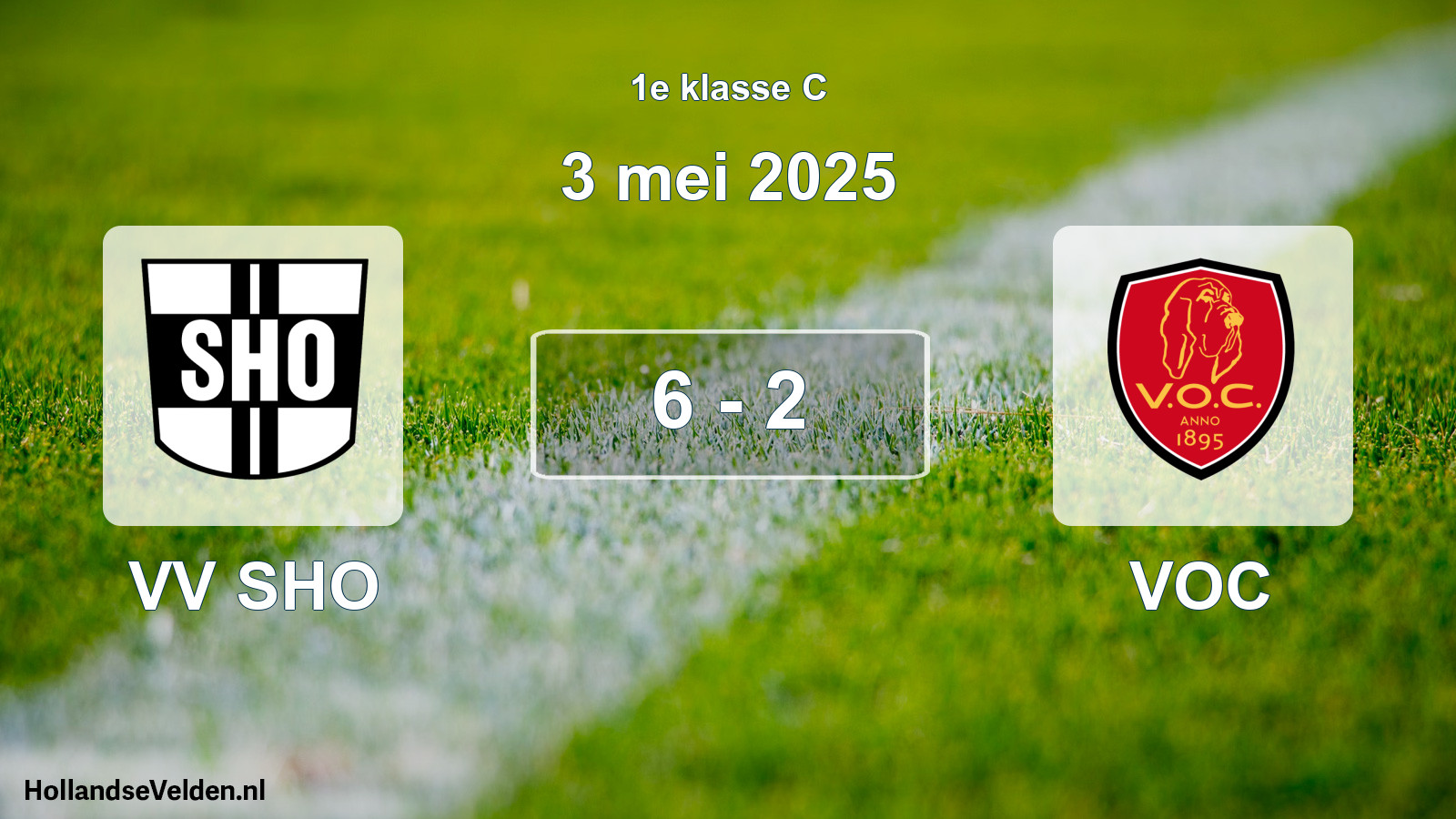Gespeelde wedstrijd: VV SHO - VOC 6 - 2 (3 mei 2025)