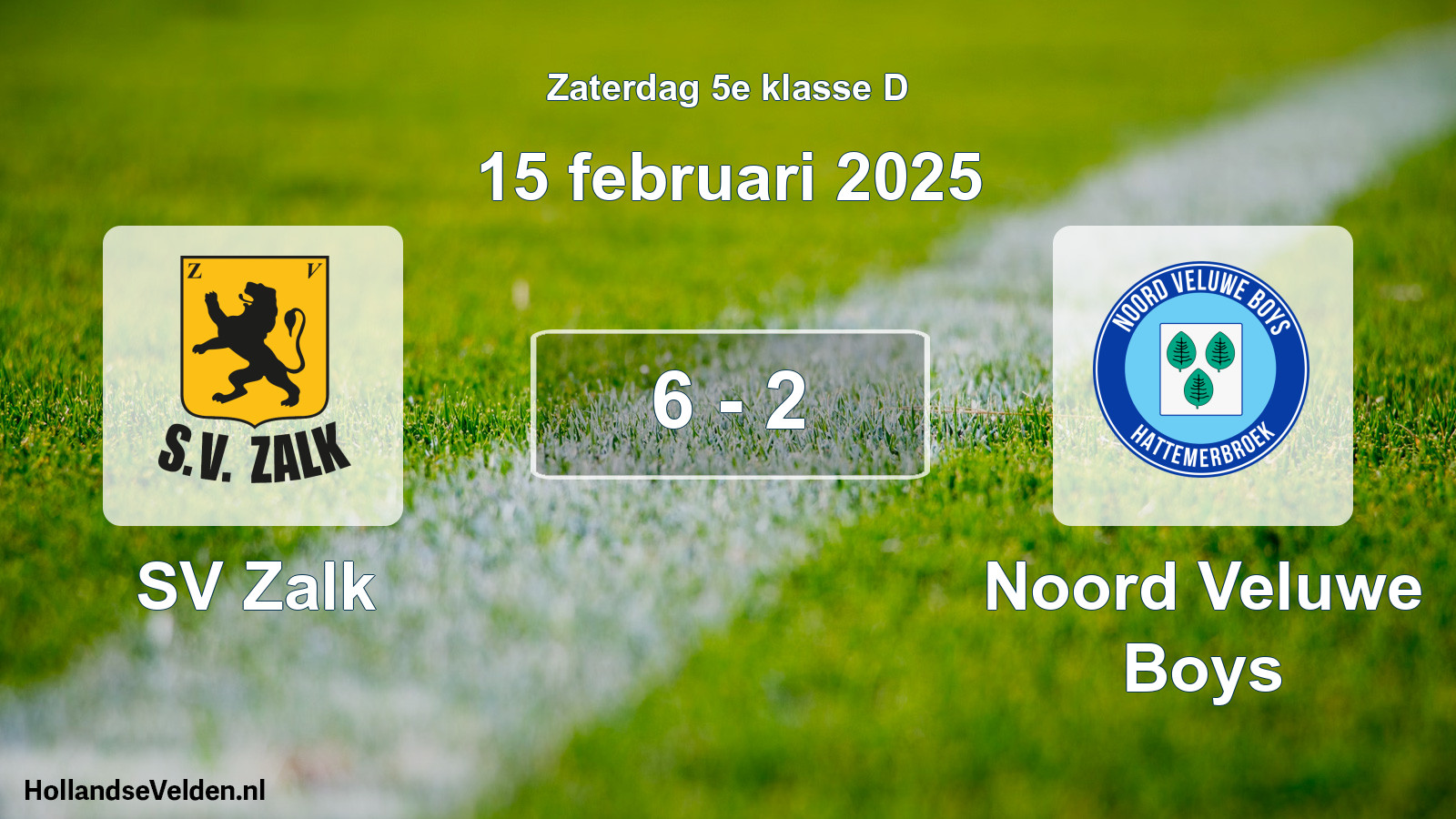 Gespeelde wedstrijd: SV Zalk - Noord Veluwe Boys 6 - 2 (15 februari 2025)