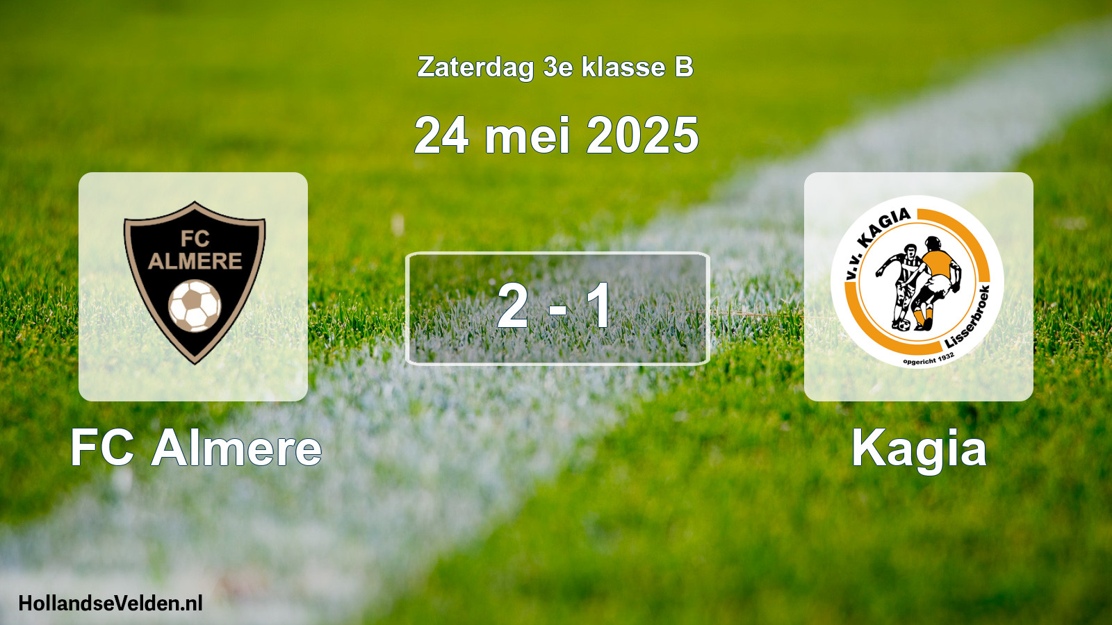 Gespeelde wedstrijd: FC Almere - Kagia 2 - 1 (24 mei 2025)