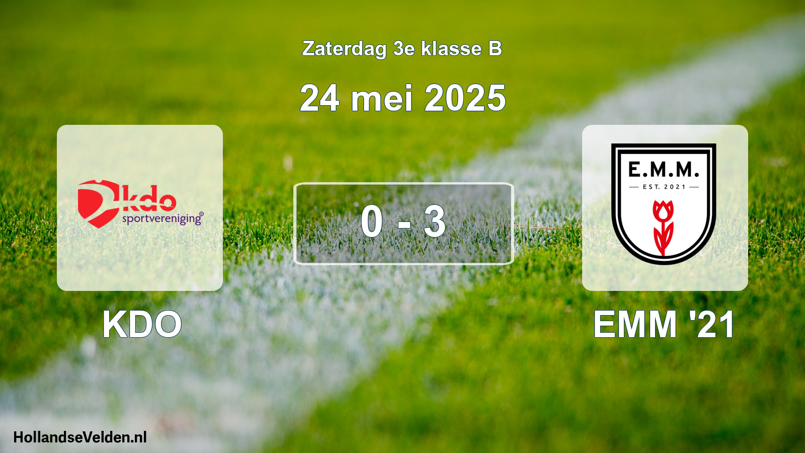 Gespeelde wedstrijd: KDO - EMM '21 0 - 3 (24 mei 2025)