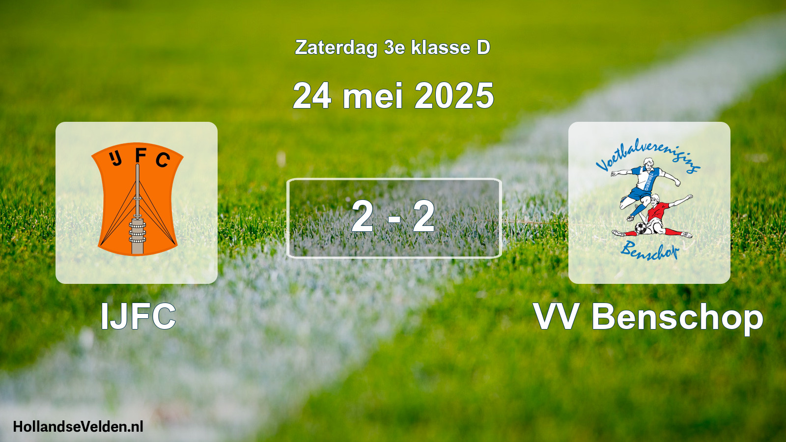 Gespeelde wedstrijd: IJFC - VV Benschop 2 - 2 (24 mei 2025)