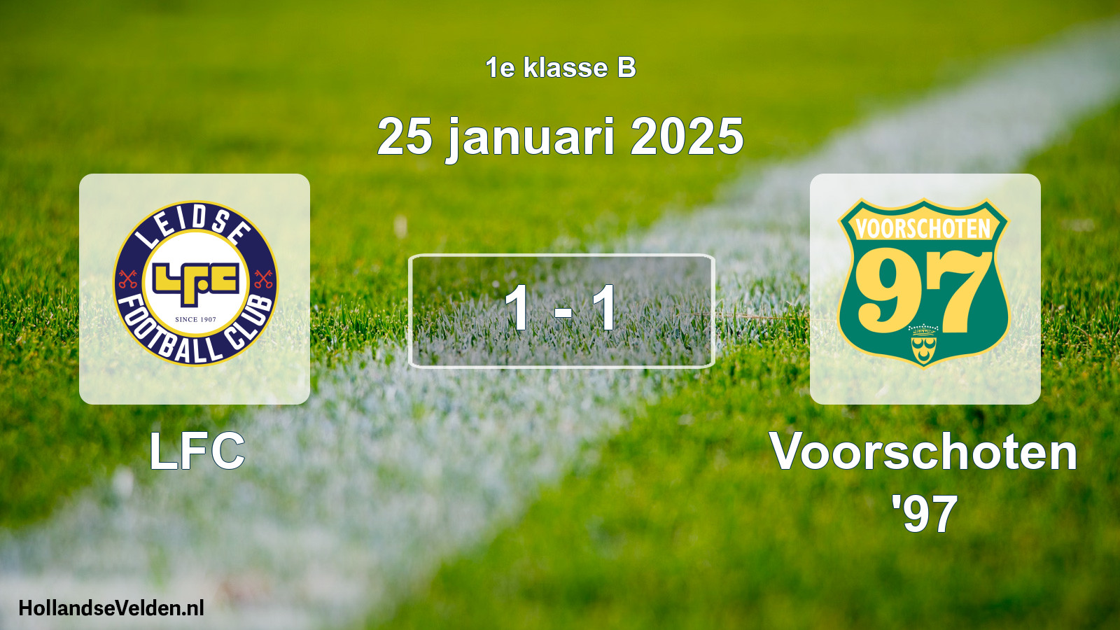 Gespeelde wedstrijd: LFC - Voorschoten '97 1 - 1 (25 januari 2025)