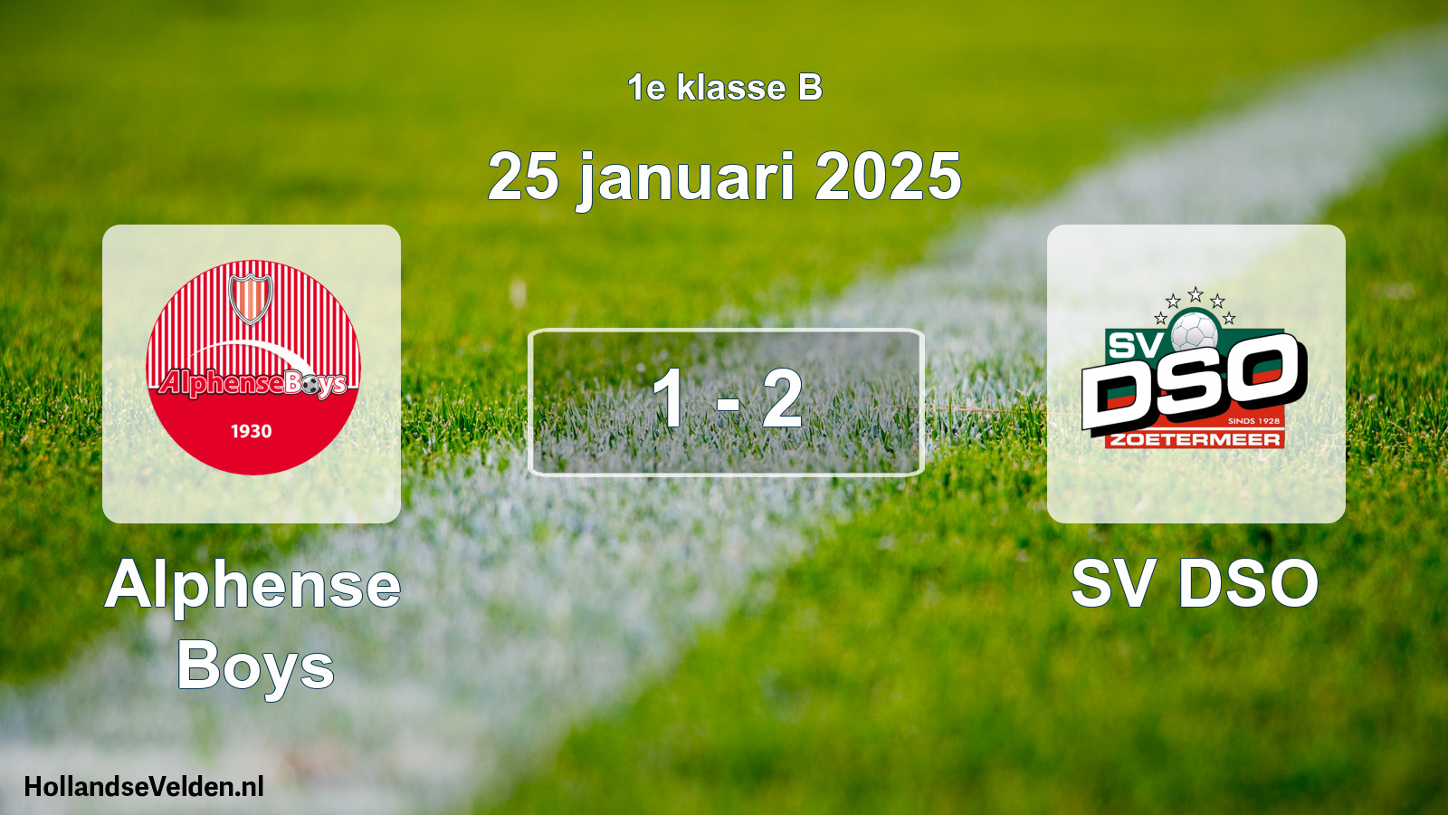 Gespeelde wedstrijd: Alphense Boys - SV DSO 1 - 2 (25 januari 2025)