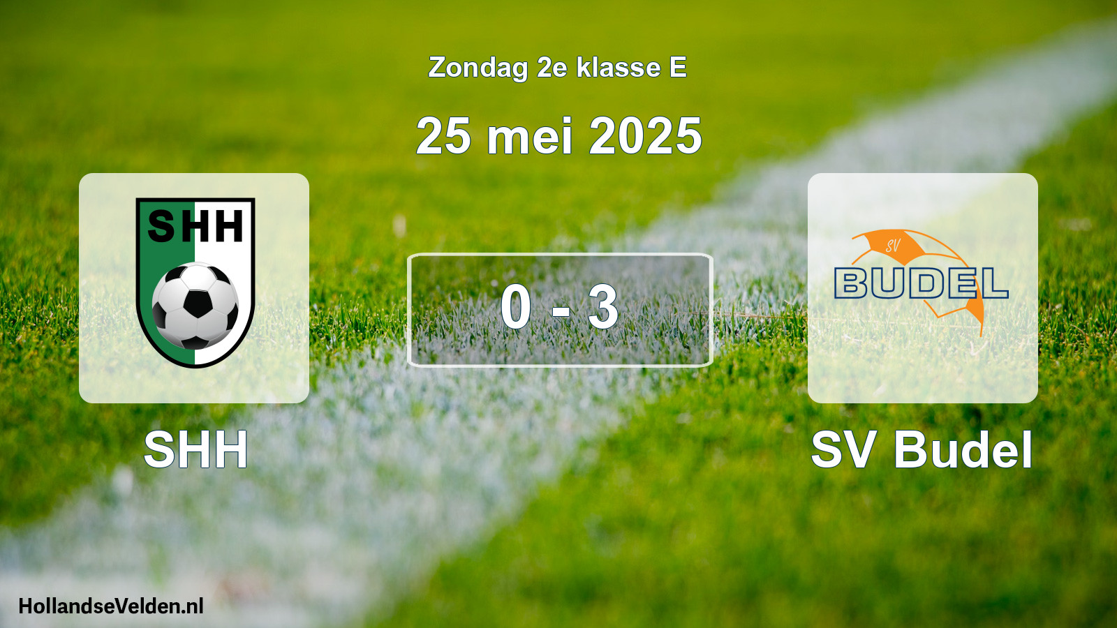 Gespeelde wedstrijd: SHH - SV Budel 0 - 3 (25 mei 2025)