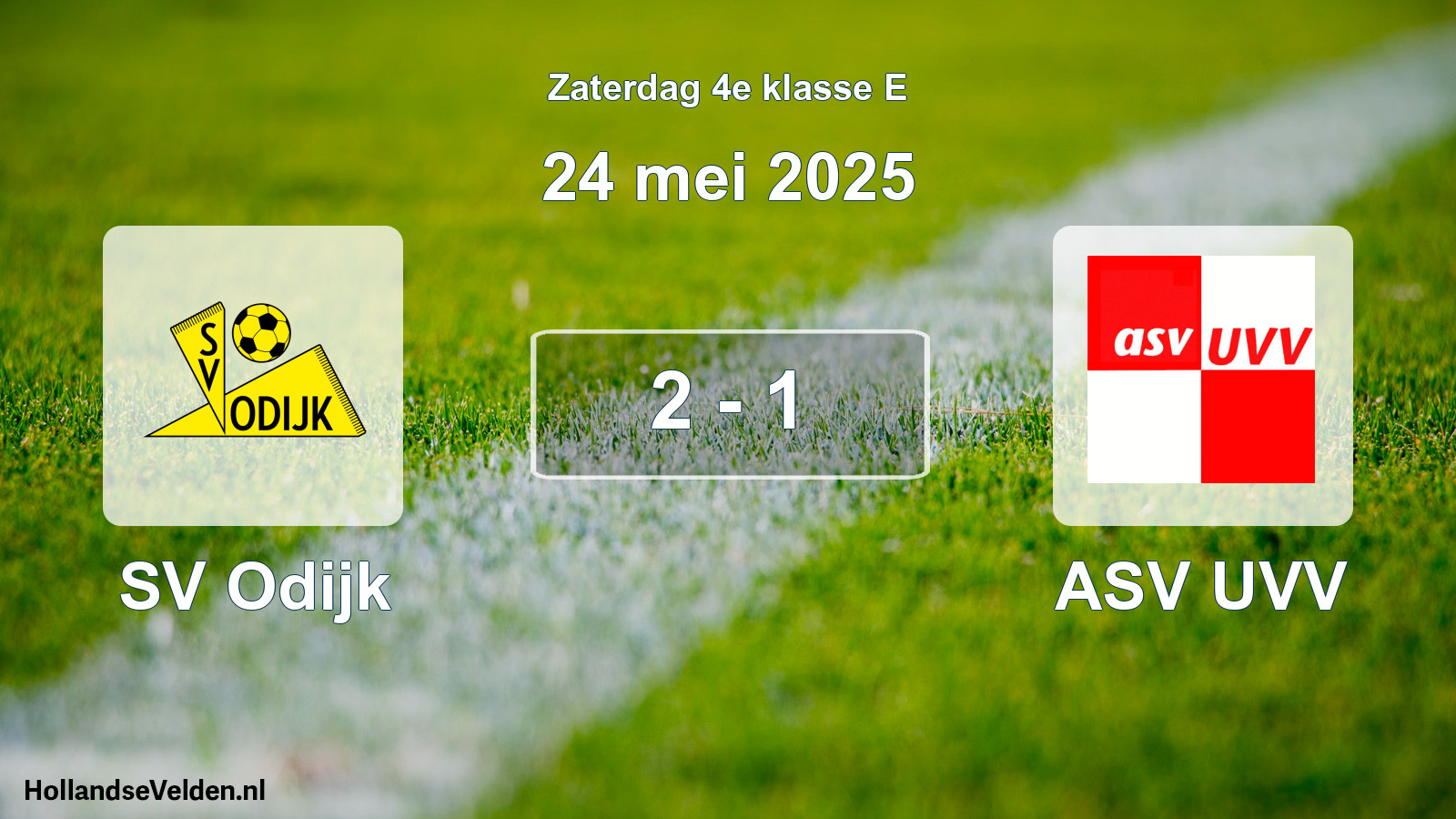 Gespeelde wedstrijd: SV Odijk - ASV UVV 2 - 1 (24 mei 2025)