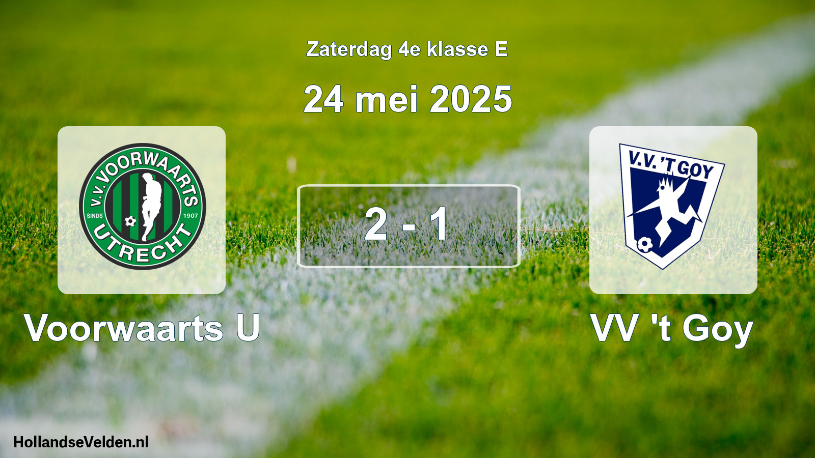 Gespeelde wedstrijd: Voorwaarts U - VV 't Goy 2 - 1 (24 mei 2025)