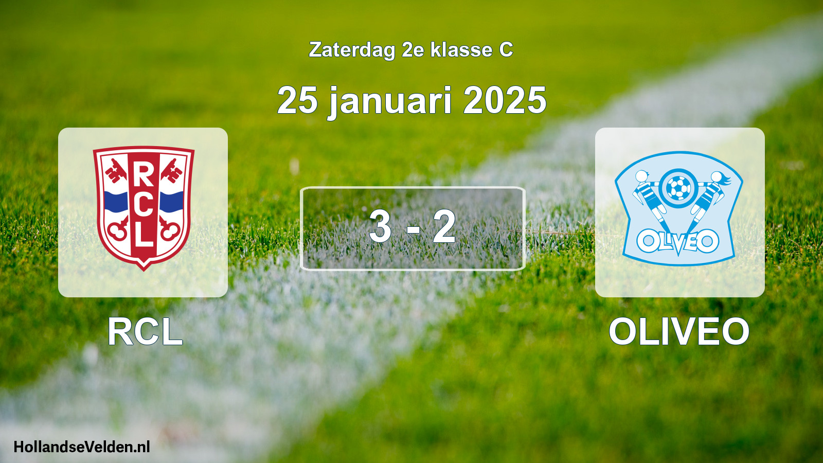 Gespeelde wedstrijd: RCL - OLIVEO 3 - 2 (25 januari 2025)