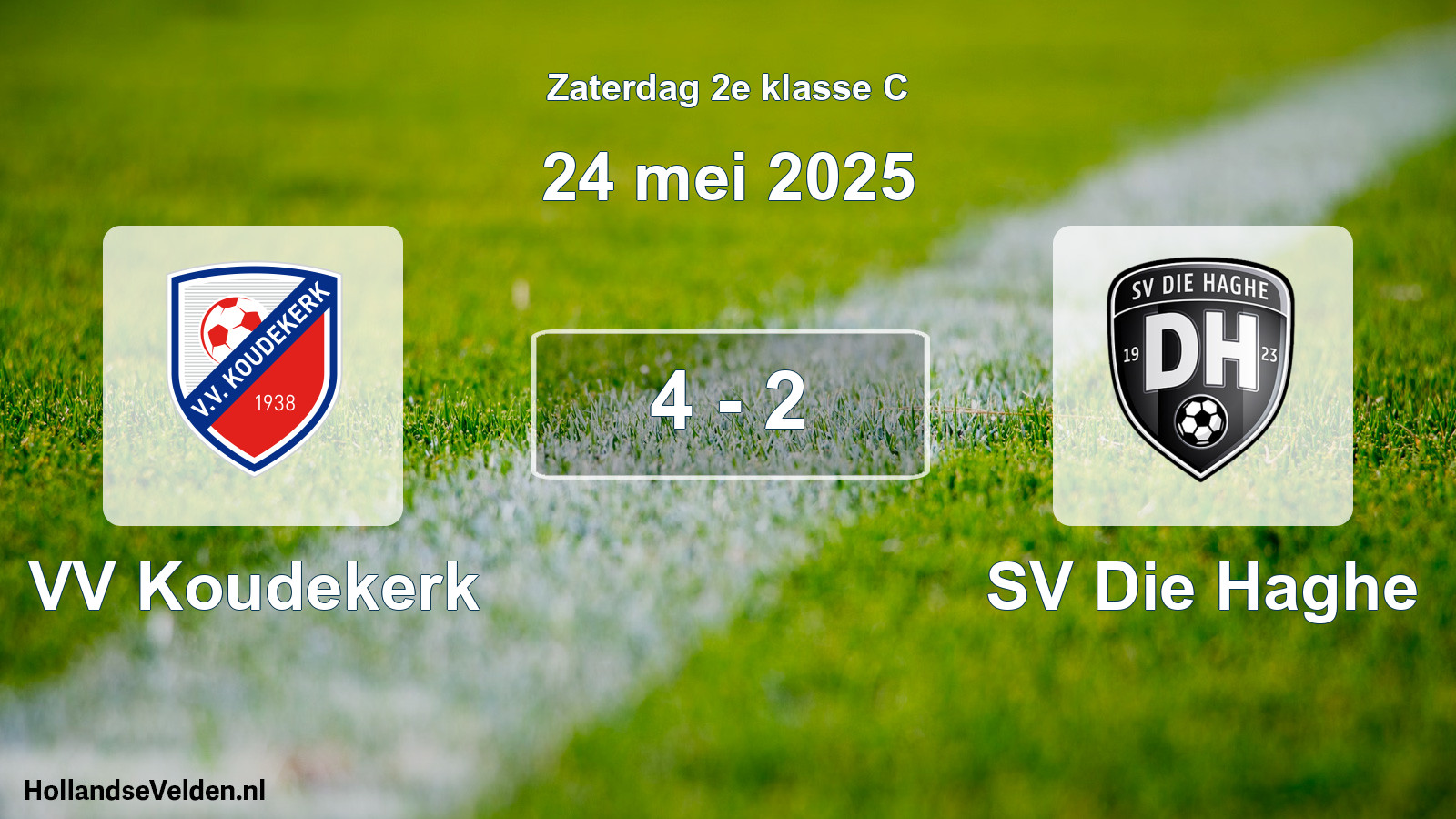 Gespeelde wedstrijd: VV Koudekerk - SV Die Haghe 4 - 2 (24 mei 2025)