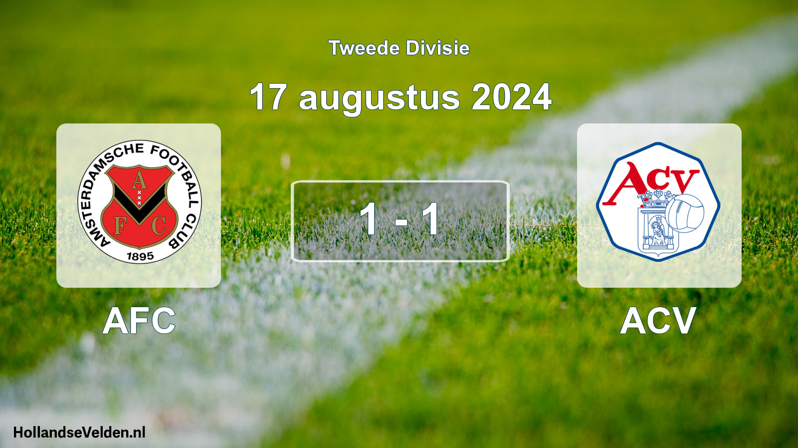 Gespeelde wedstrijd: AFC - ACV 1 - 1 (17 augustus 2024)