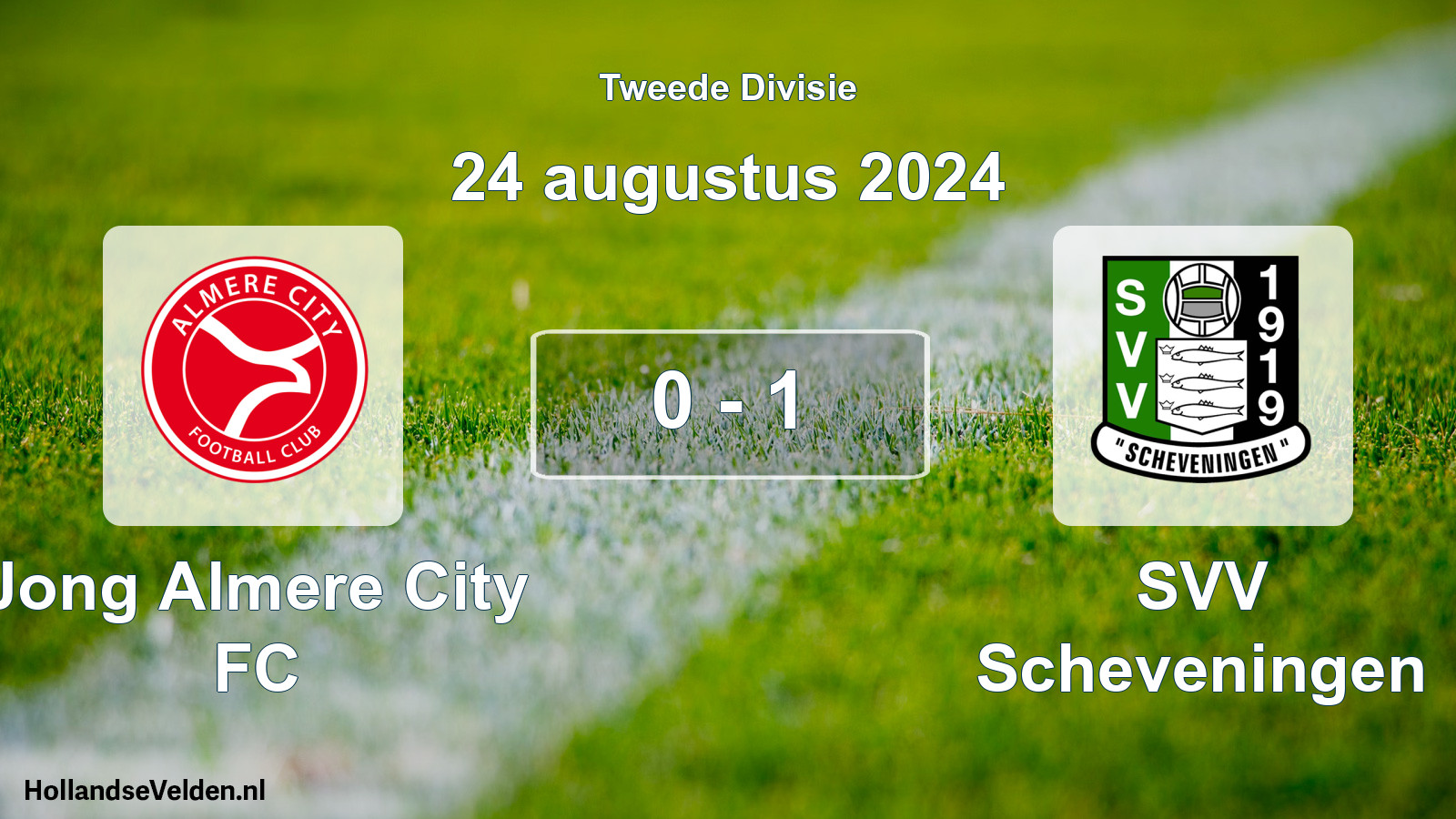Gespeelde wedstrijd: Jong Almere City FC - SVV Scheveningen 0 - 1 (24 augustus 2024)