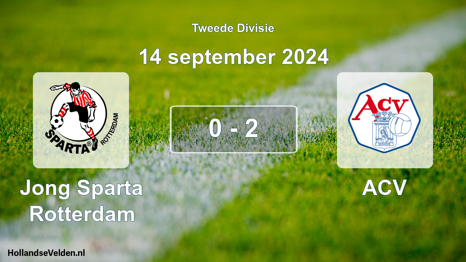 Gespeelde wedstrijd: Jong Sparta Rotterdam - ACV 0 - 2 (14 september 2024)