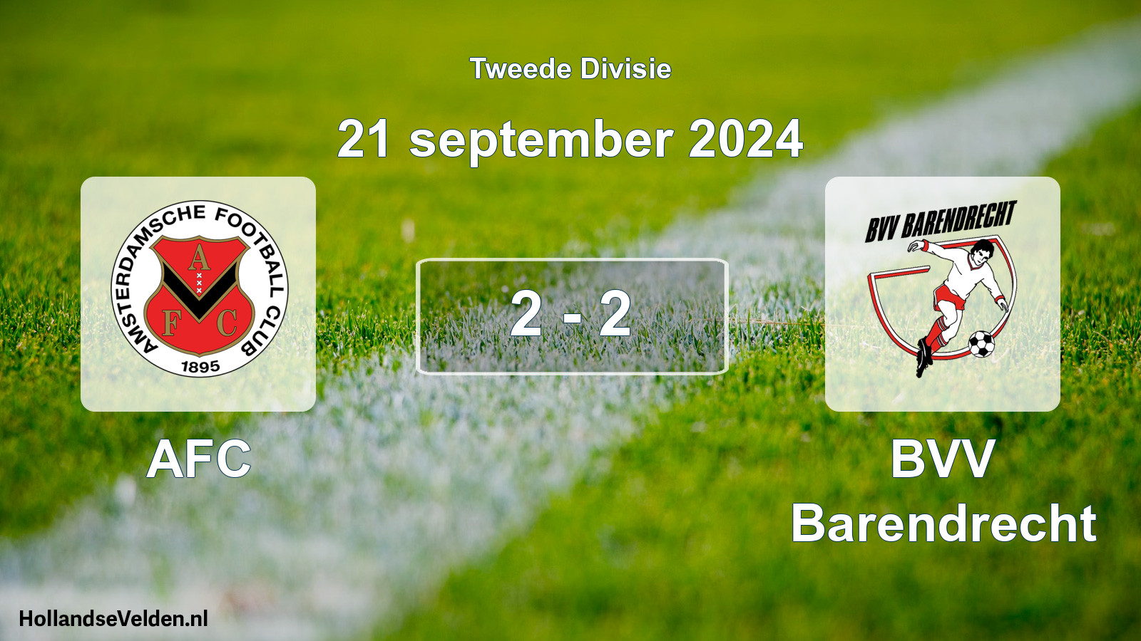 Gespeelde wedstrijd: AFC - BVV Barendrecht 2 - 2 (21 september 2024)