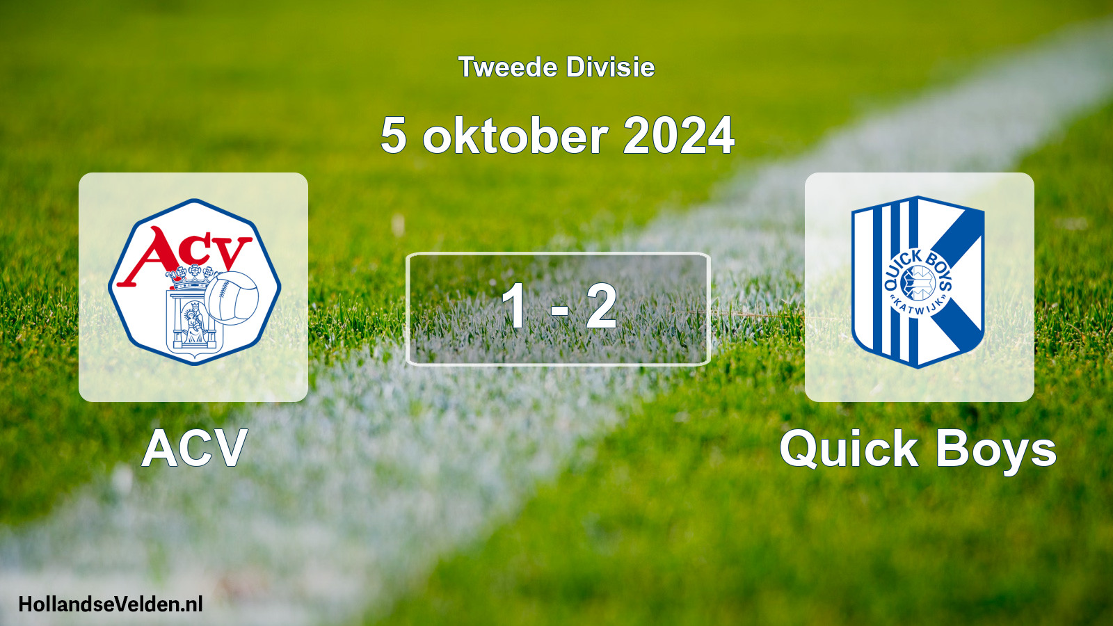 Gespeelde wedstrijd: ACV - Quick Boys 1 - 2 (5 oktober 2024)