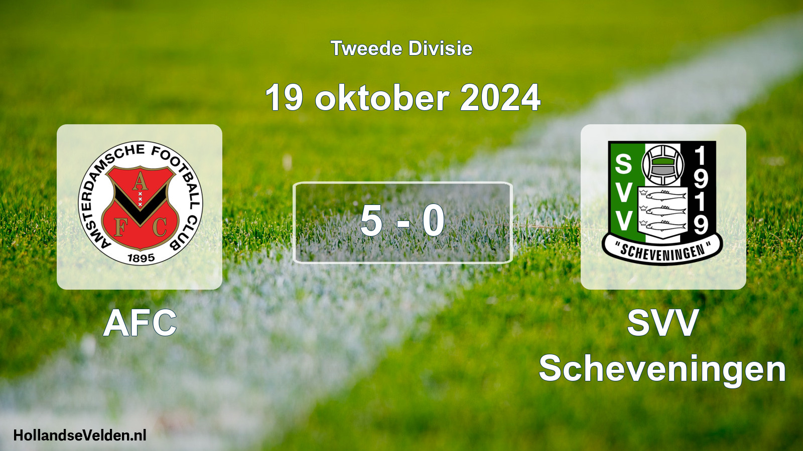 Gespeelde wedstrijd: AFC - SVV Scheveningen 5 - 0 (19 oktober 2024)