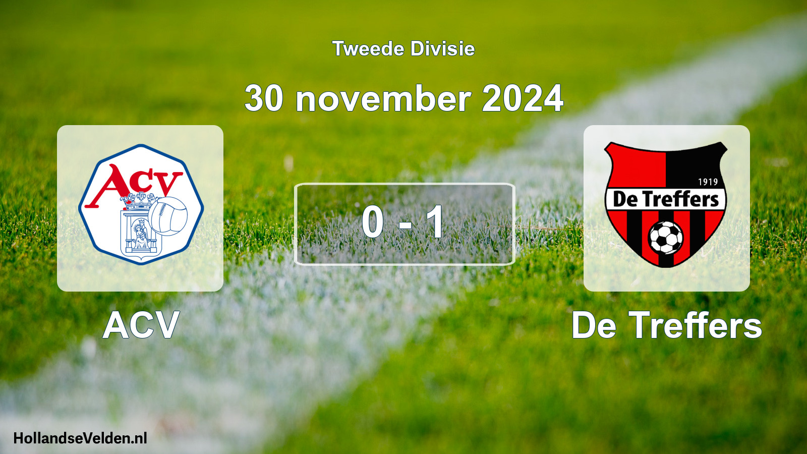 Gespeelde wedstrijd: ACV - De Treffers 0 - 1 (30 november 2024)