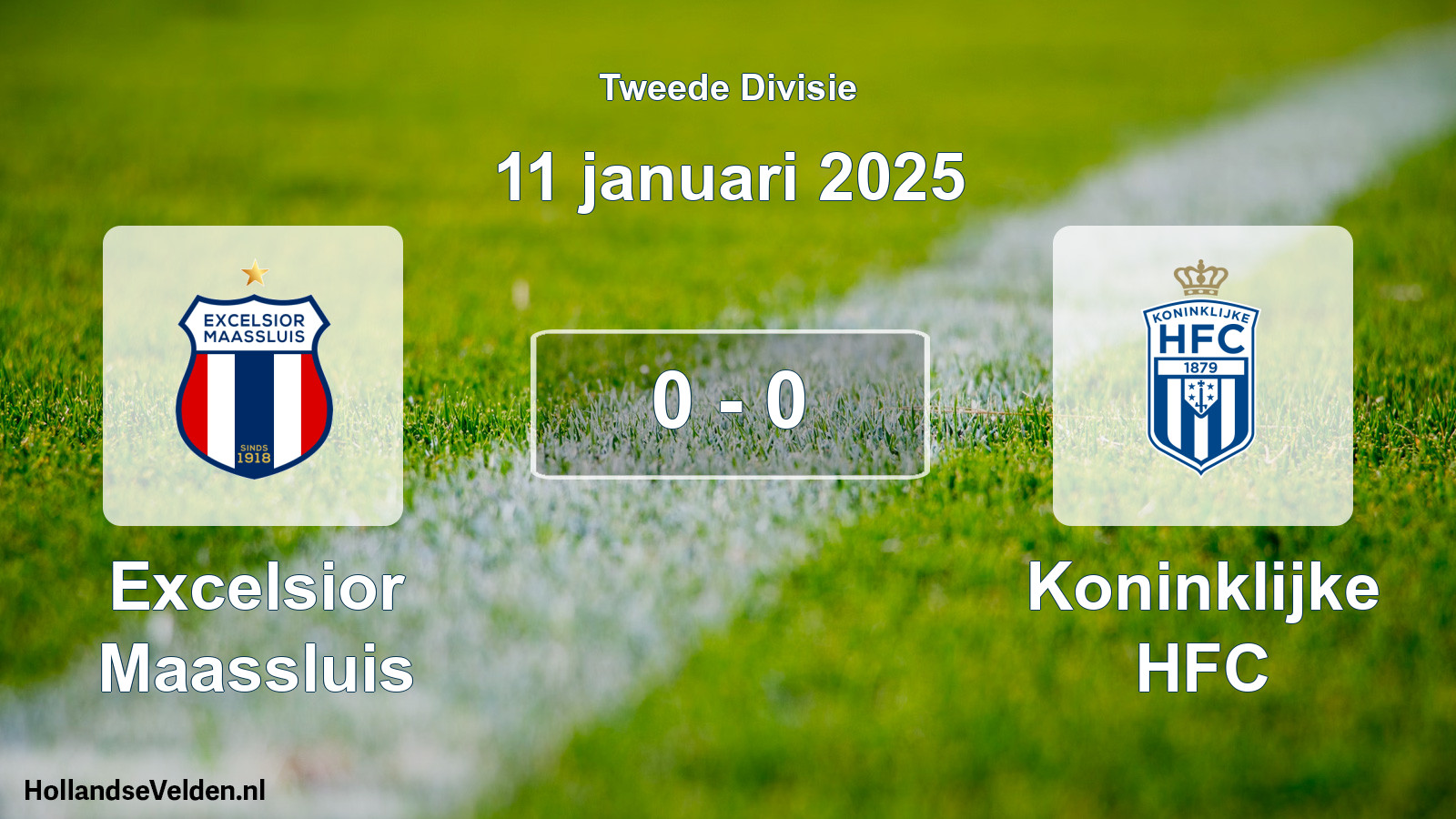 Gespeelde wedstrijd: Excelsior Maassluis - Koninklijke HFC 0 - 0 (11 januari 2025)