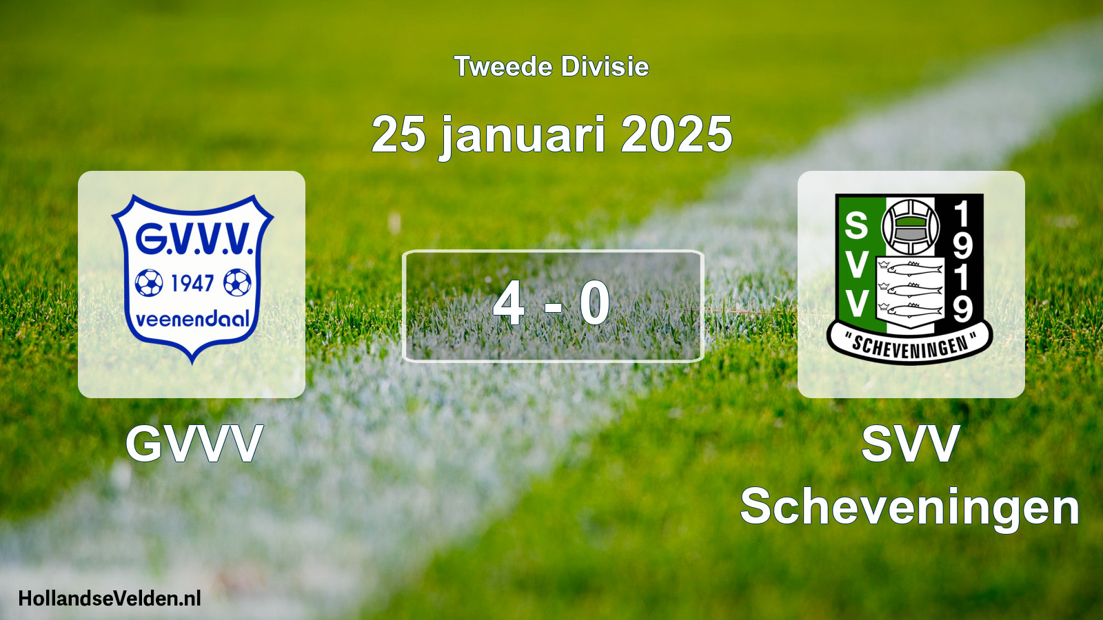 Gespeelde wedstrijd: GVVV - SVV Scheveningen 4 - 0 (25 januari 2025)