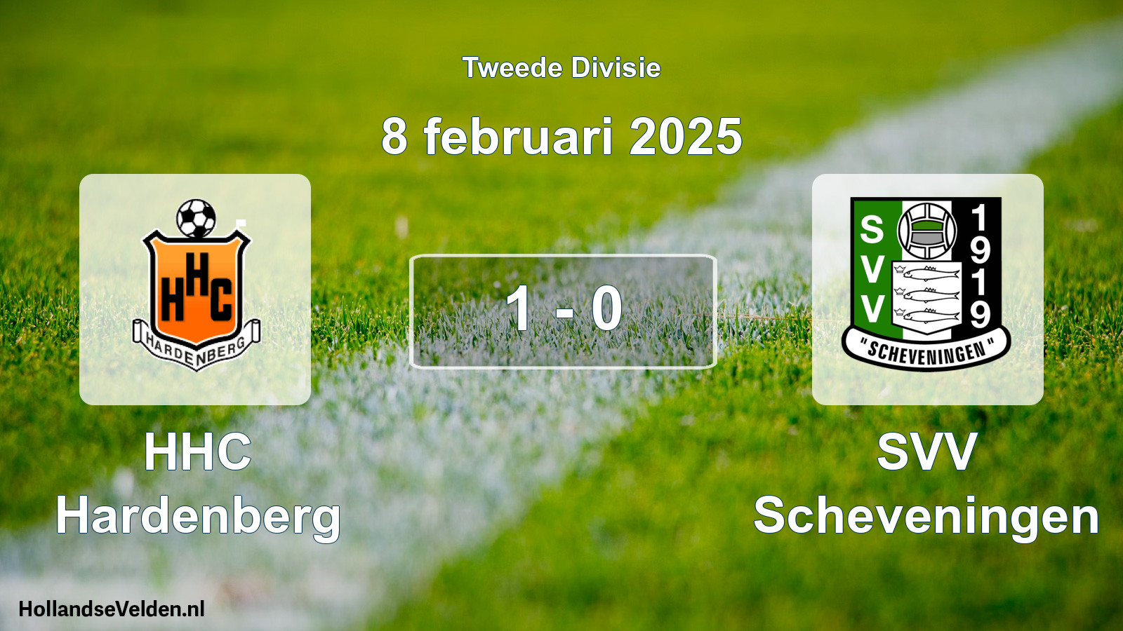 Gespeelde wedstrijd: HHC Hardenberg - SVV Scheveningen 1 - 0 (8 februari 2025)