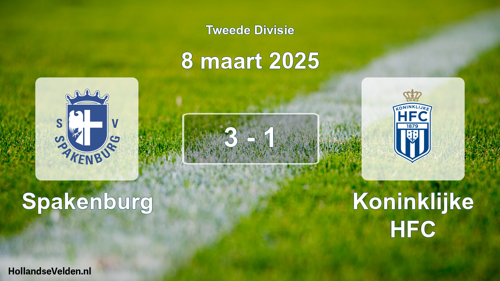 Gespeelde wedstrijd: Spakenburg - Koninklijke HFC 3 - 1 (8 maart 2025)