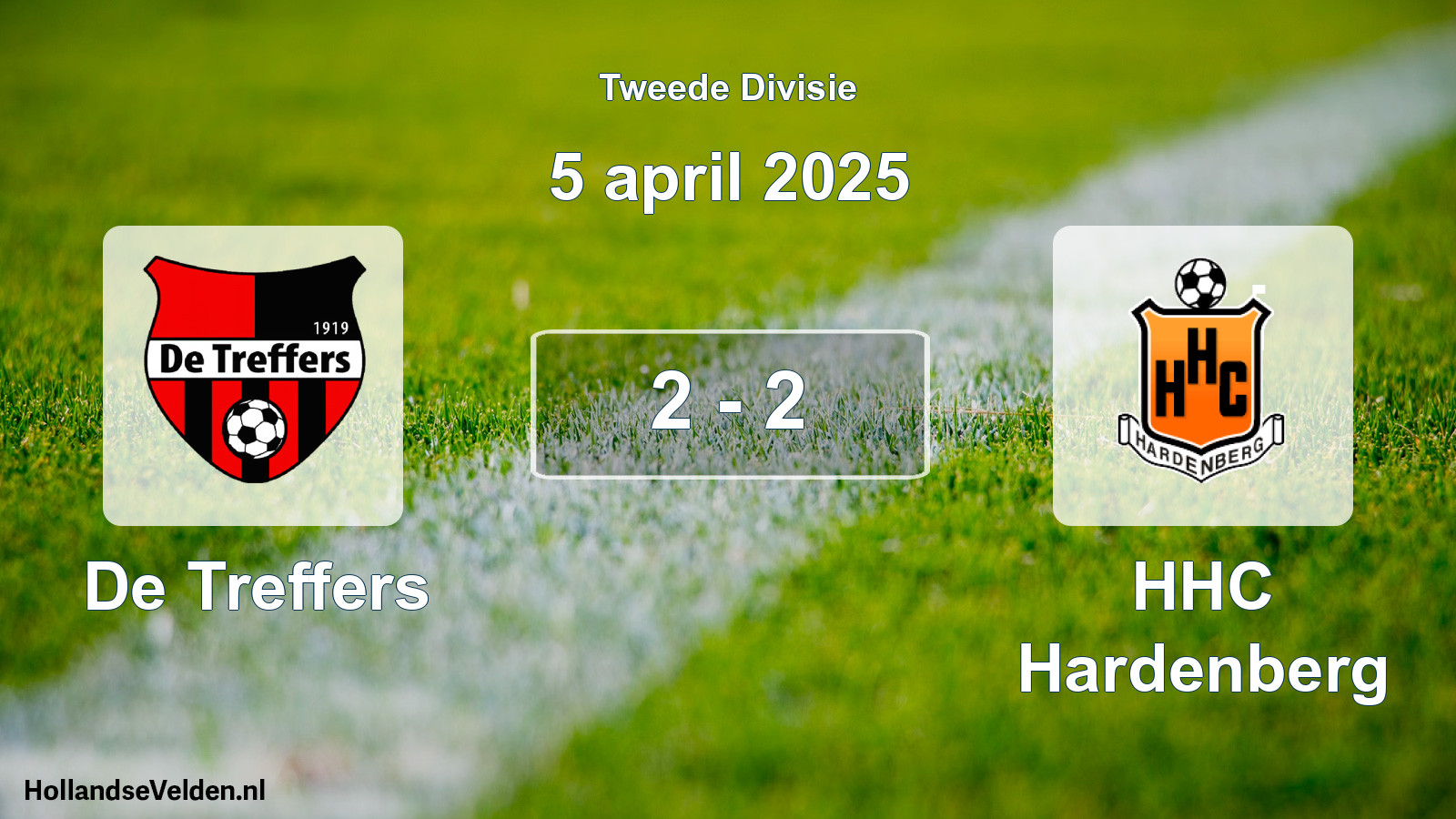 Gespeelde wedstrijd: De Treffers - HHC Hardenberg 2 - 2 (5 april 2025)
