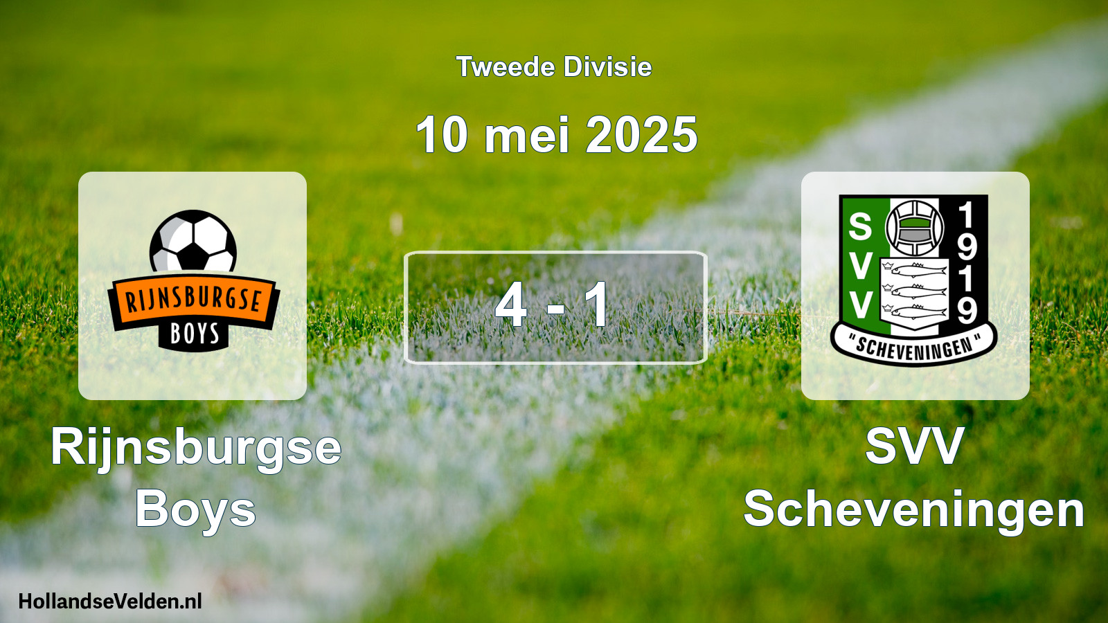 Gespeelde wedstrijd: Rijnsburgse Boys - SVV Scheveningen 4 - 1 (10 mei 2025)