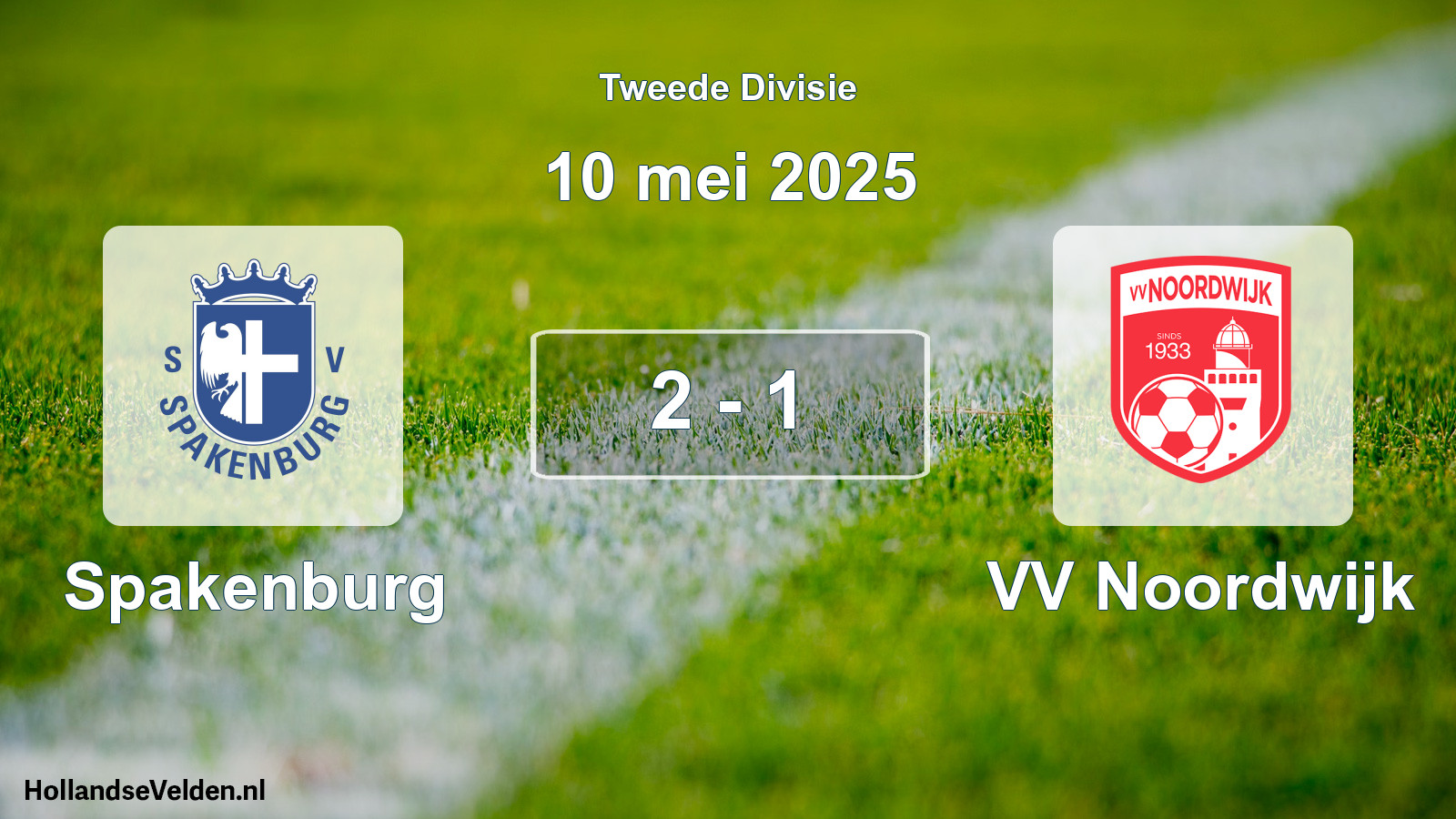 Gespeelde wedstrijd: Spakenburg - VV Noordwijk 2 - 1 (10 mei 2025)