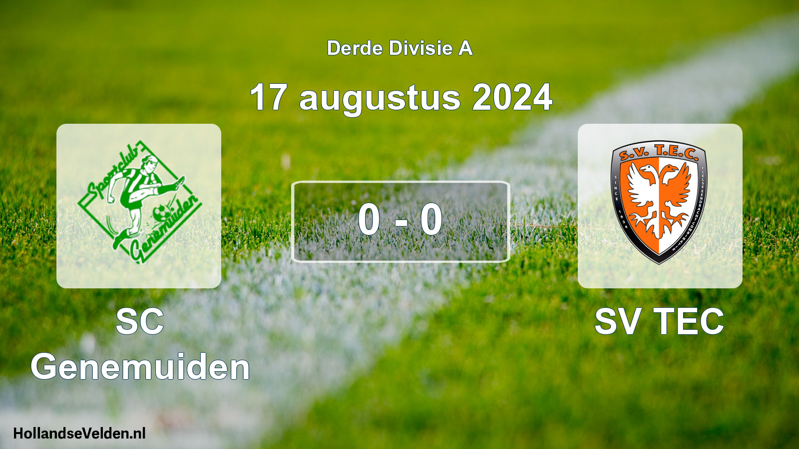Gespeelde wedstrijd: SC Genemuiden - SV TEC 0 - 0 (17 augustus 2024)