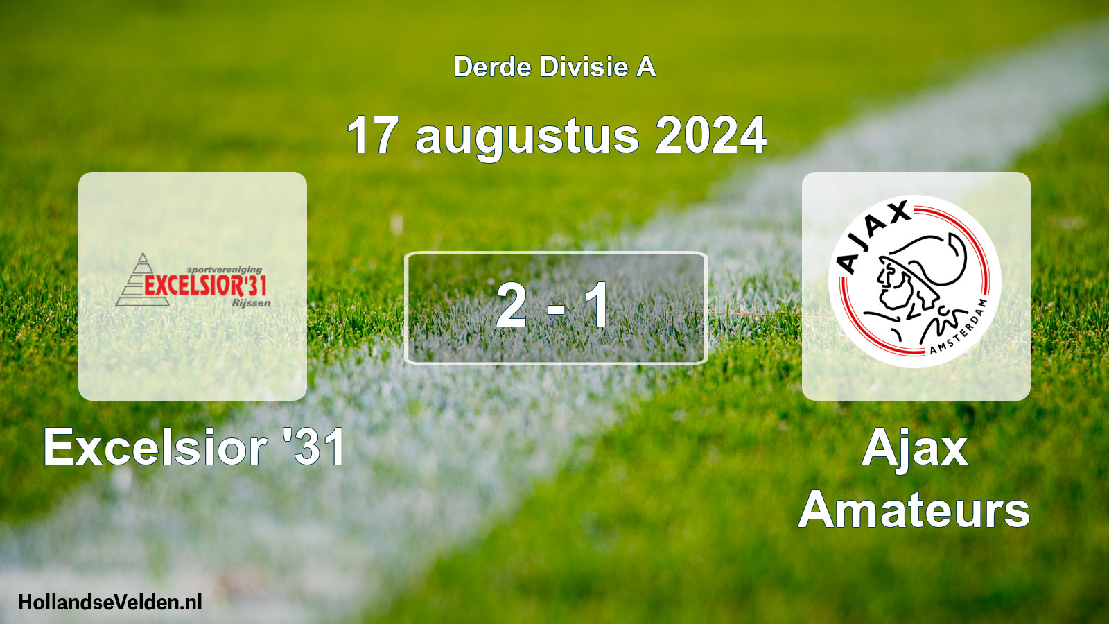 Gespeelde wedstrijd: Excelsior '31 - Ajax Amateurs 2 - 1 (17 augustus 2024)