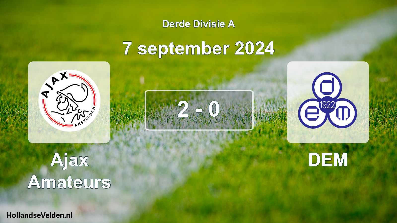Gespeelde wedstrijd: Ajax Amateurs - DEM 2 - 0 (7 september 2024)