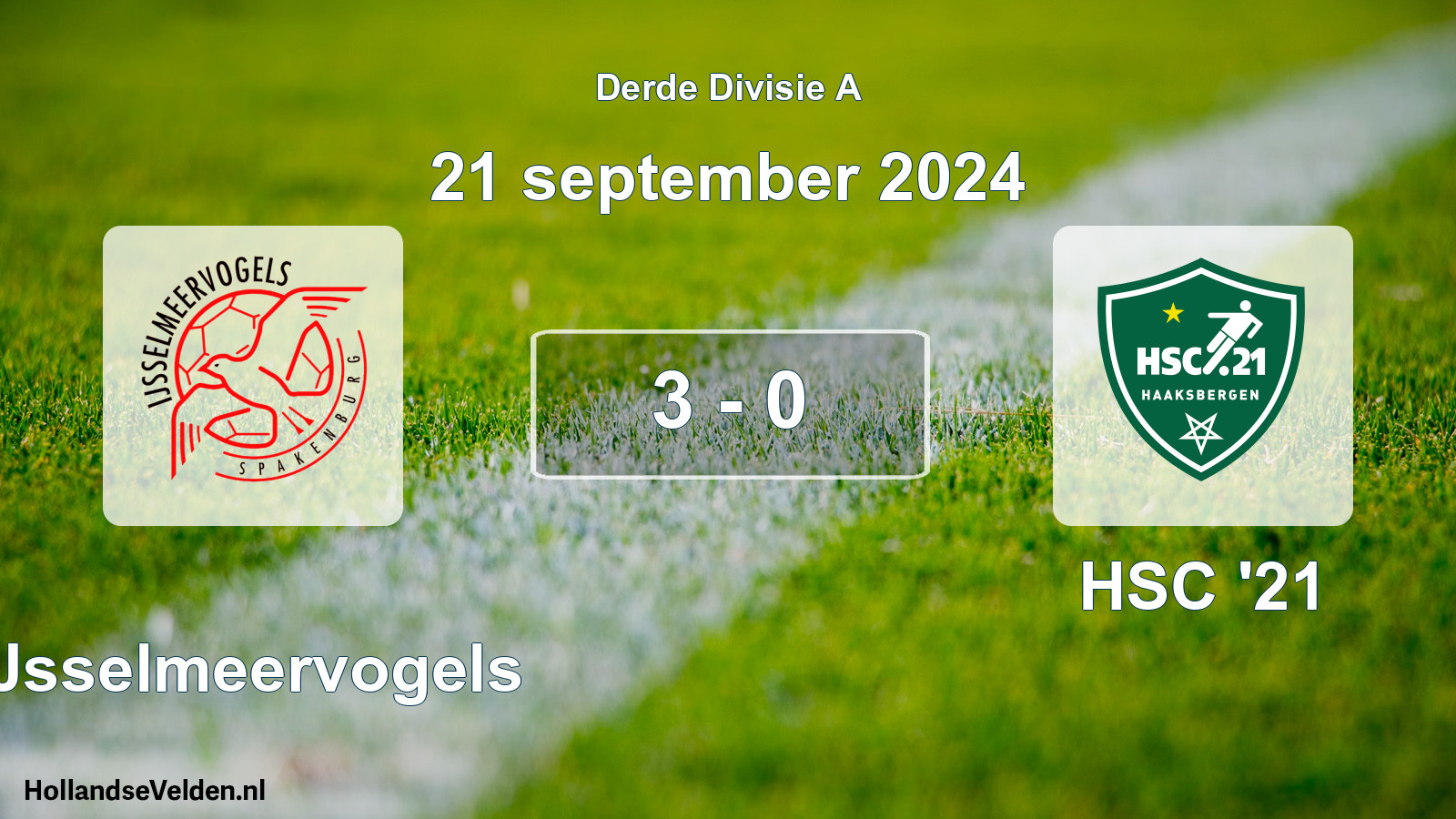 Gespeelde wedstrijd: IJsselmeervogels - HSC '21 3 - 0 (21 september 2024)