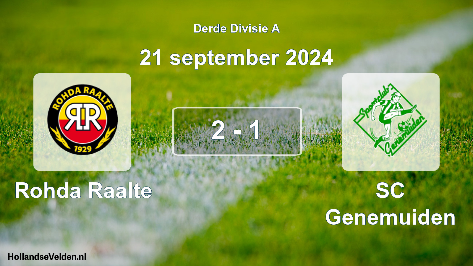 Gespeelde wedstrijd: Rohda Raalte - SC Genemuiden 2 - 1 (21 september 2024)