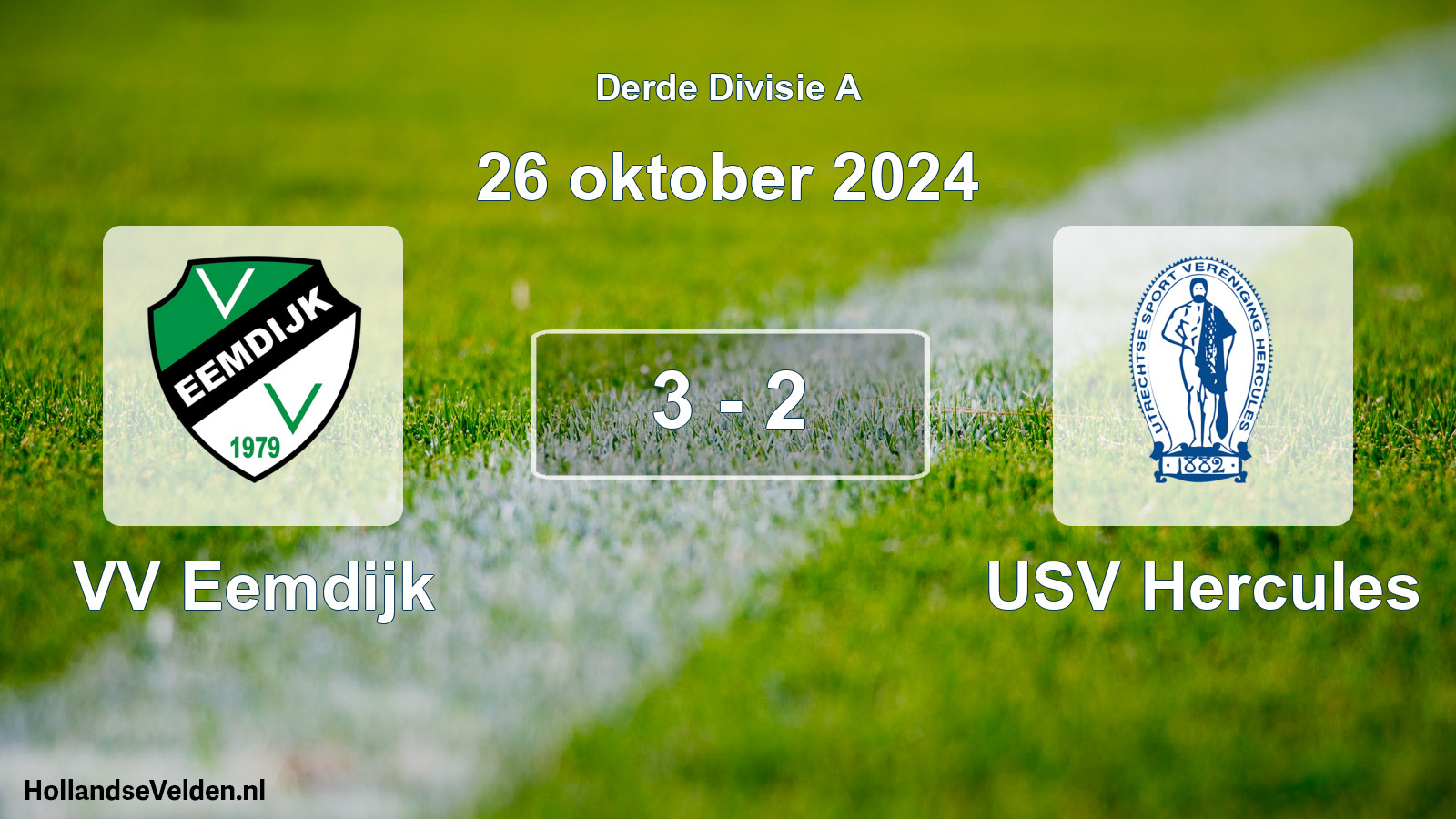 Gespeelde wedstrijd: VV Eemdijk - USV Hercules 3 - 2 (26 oktober 2024)