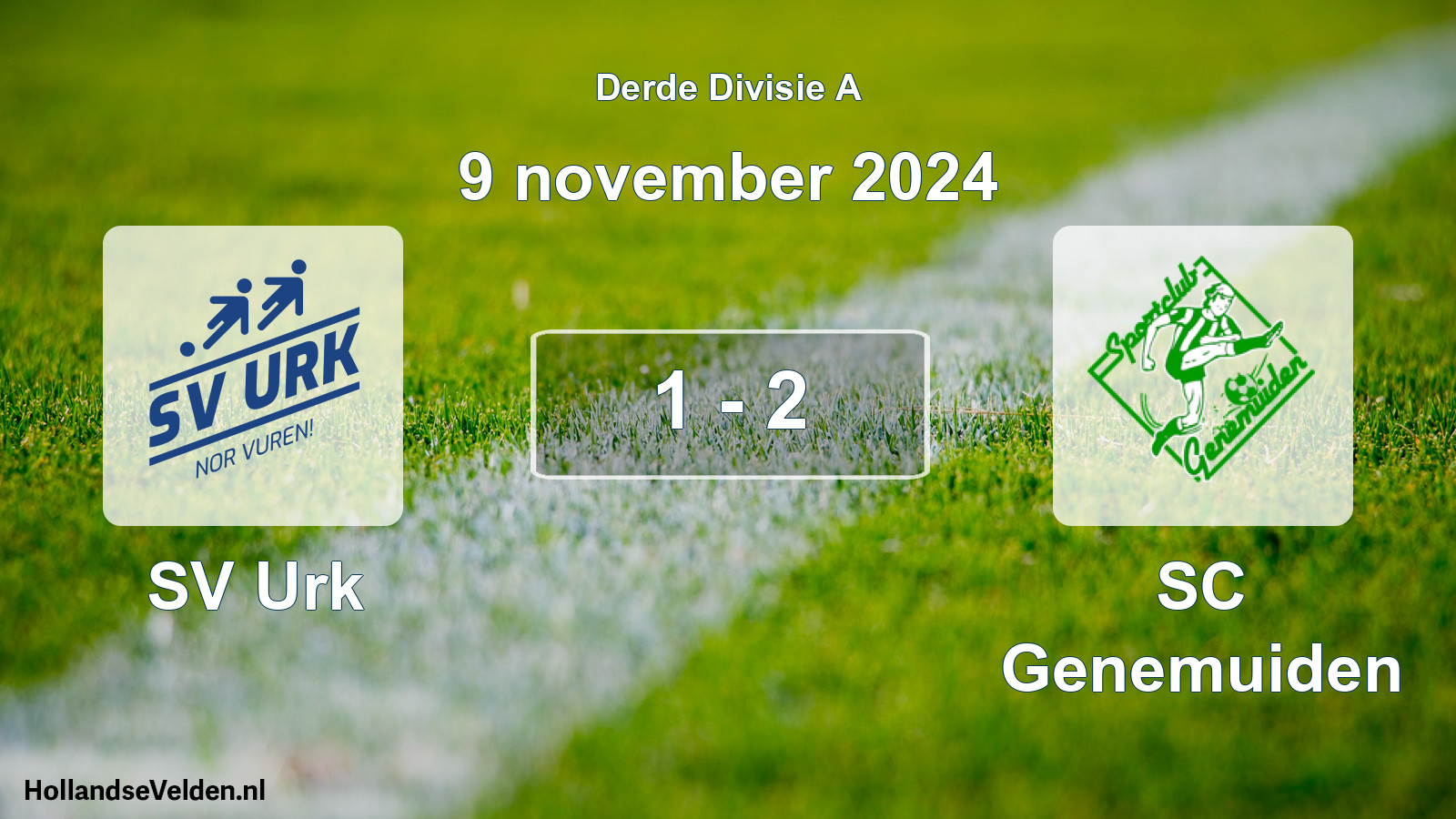 Gespeelde wedstrijd: SV Urk - SC Genemuiden 1 - 2 (9 november 2024)