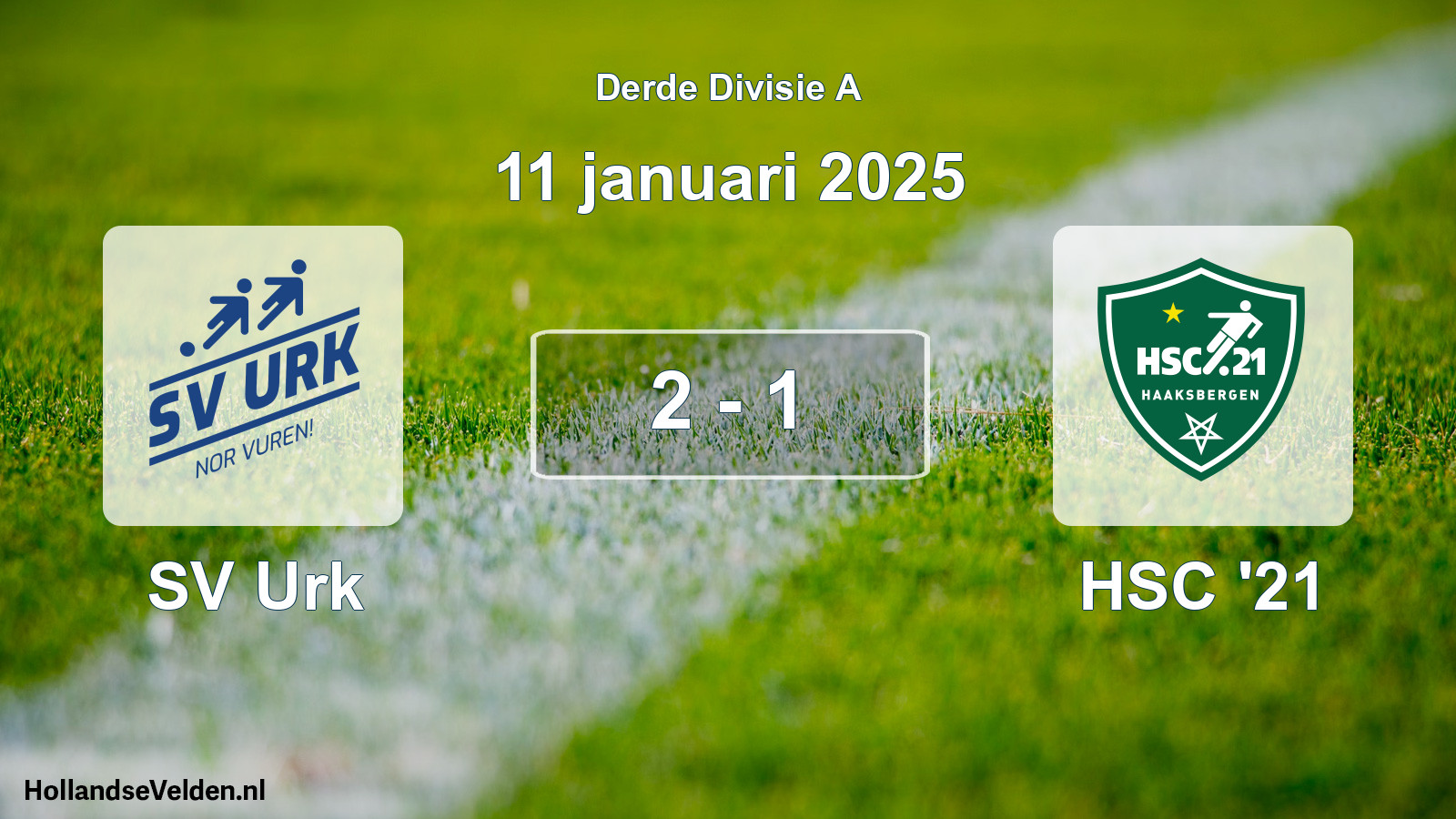 Gespeelde wedstrijd: SV Urk - HSC '21 2 - 1 (11 januari 2025)