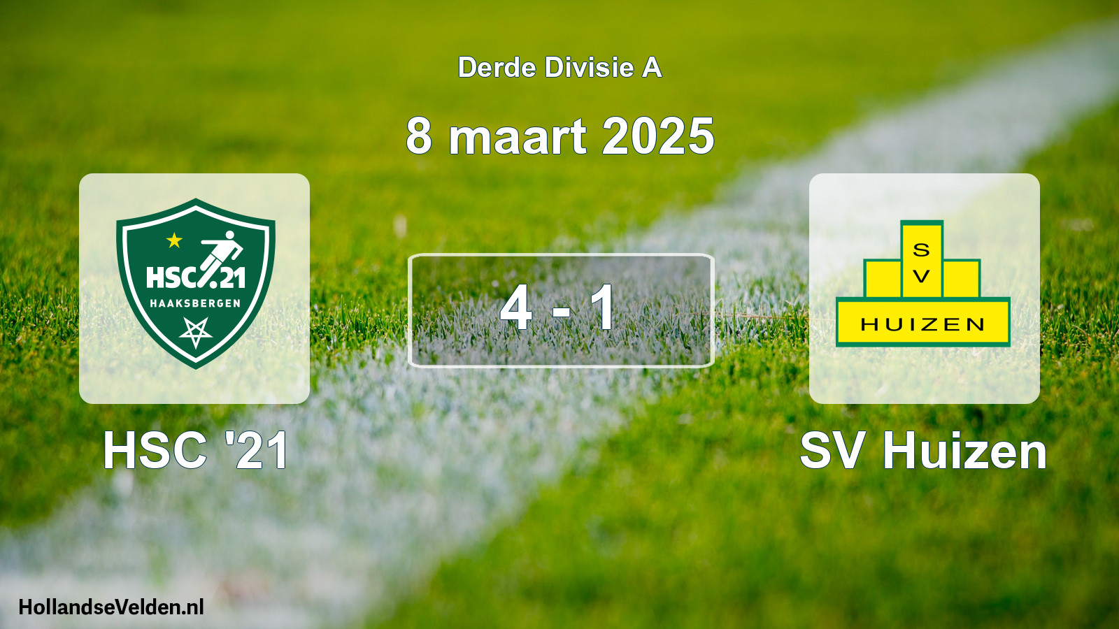 Gespeelde wedstrijd: HSC '21 - SV Huizen 4 - 1 (8 maart 2025)