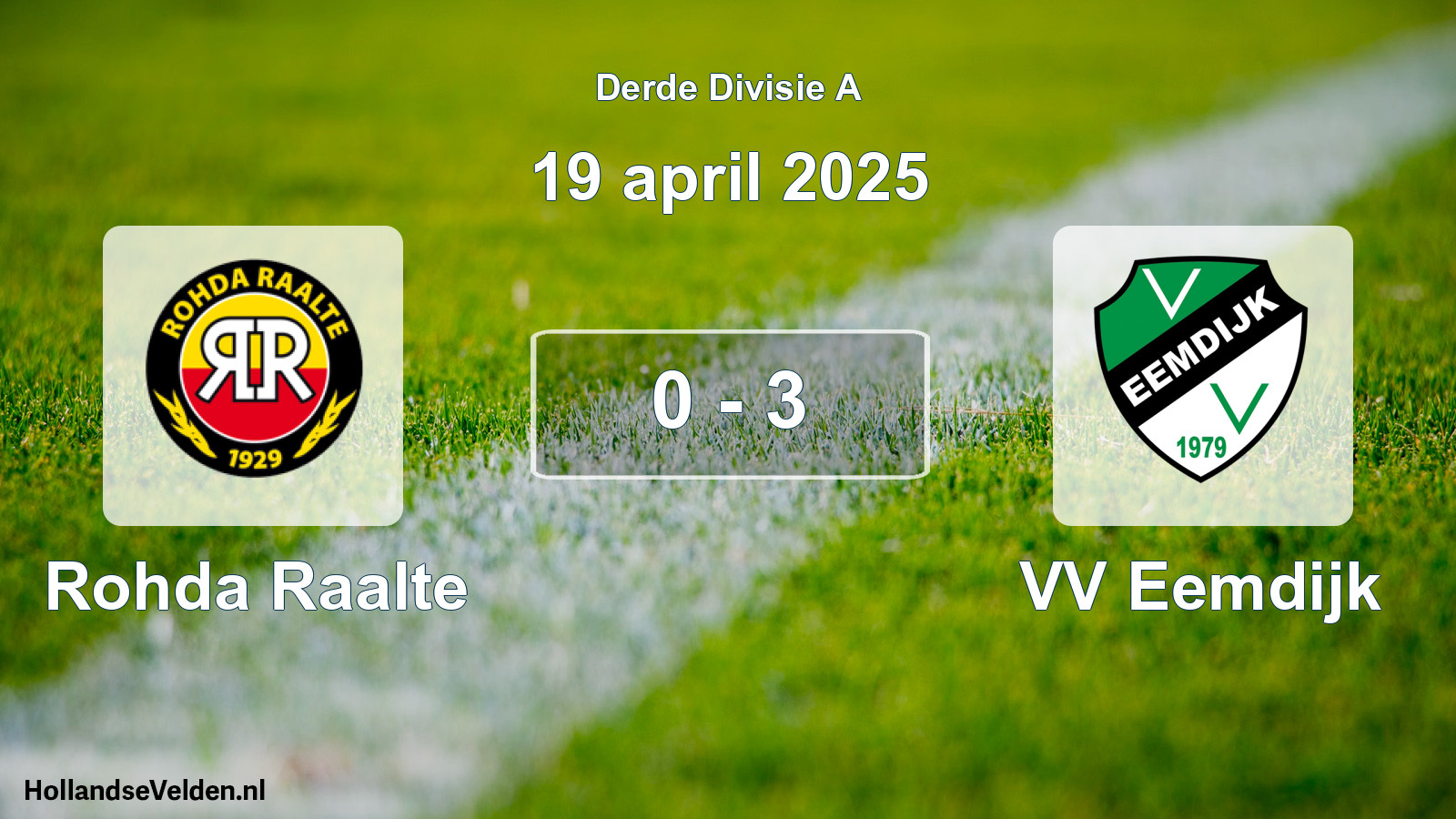 Gespeelde wedstrijd: Rohda Raalte - VV Eemdijk 0 - 3 (19 april 2025)
