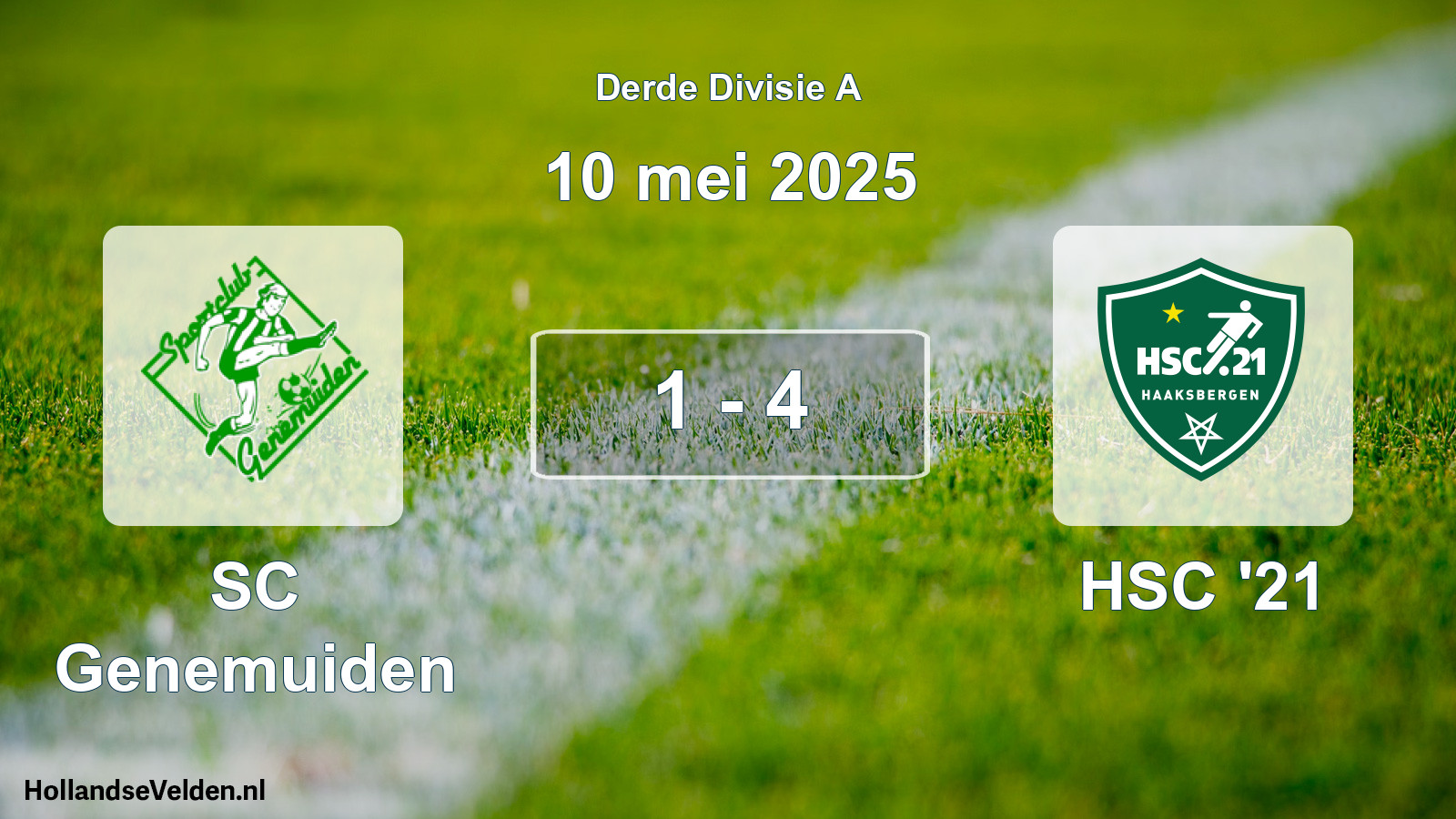 Gespeelde wedstrijd: SC Genemuiden - HSC '21 1 - 4 (10 mei 2025)