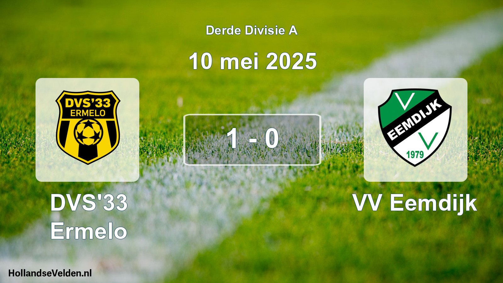 Gespeelde wedstrijd: DVS'33 Ermelo - VV Eemdijk 1 - 0 (10 mei 2025)