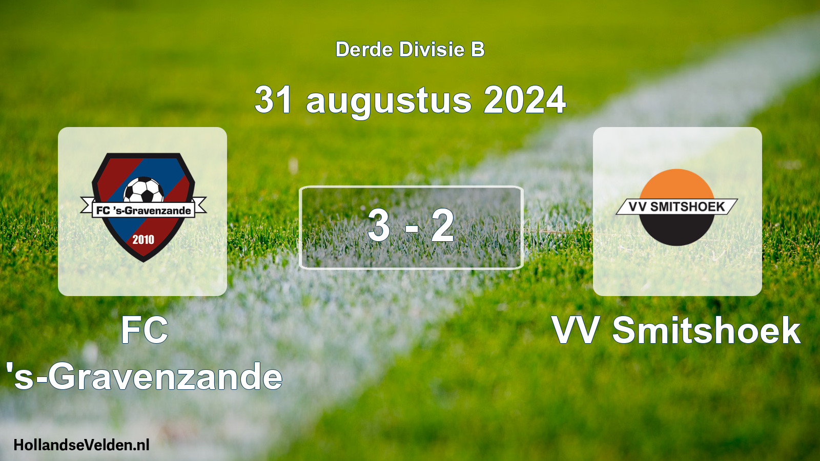 Gespeelde wedstrijd: FC 's-Gravenzande - VV Smitshoek 3 - 2 (31 augustus 2024)
