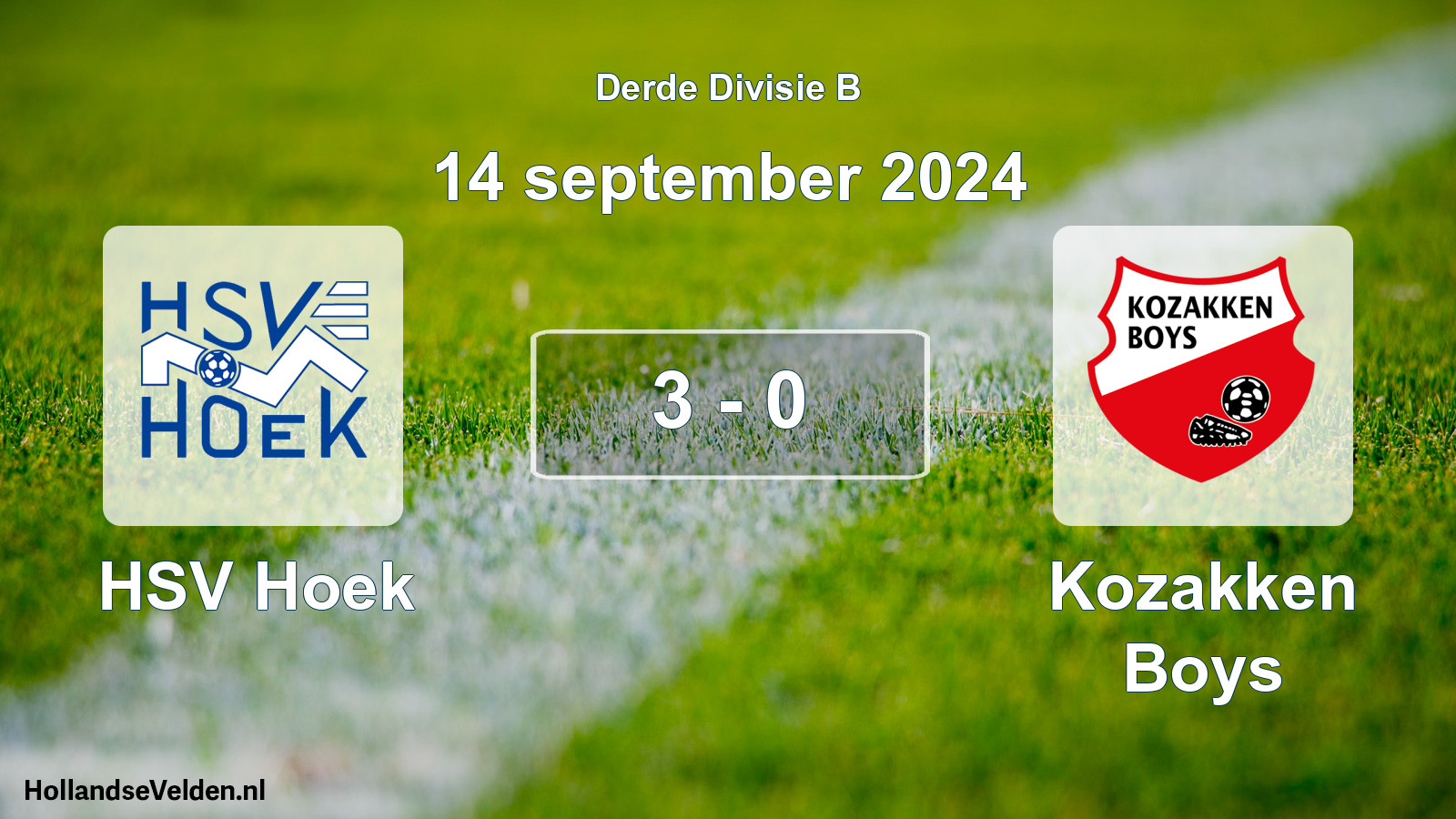 Gespeelde wedstrijd: HSV Hoek - Kozakken Boys 3 - 0 (14 september 2024)