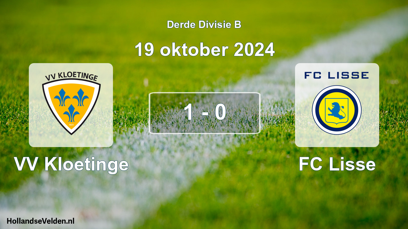 Gespeelde wedstrijd: VV Kloetinge - FC Lisse 1 - 0 (19 oktober 2024)