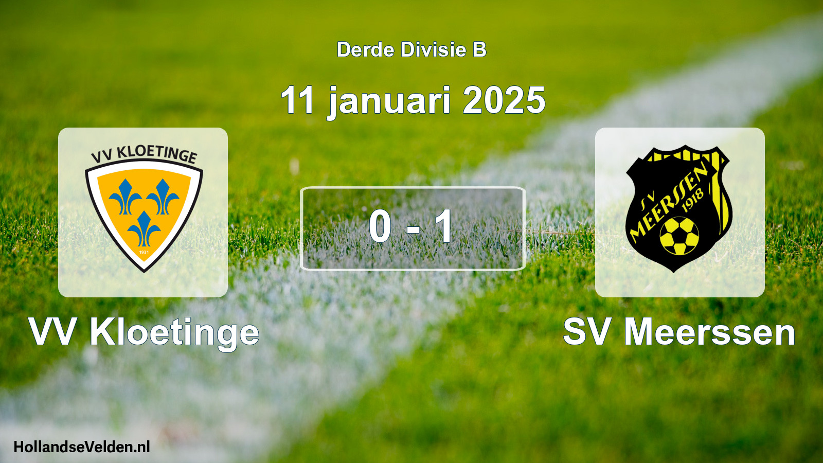 Gespeelde wedstrijd: VV Kloetinge - SV Meerssen 0 - 1 (11 januari 2025)