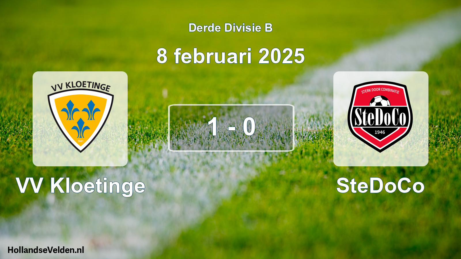 Gespeelde wedstrijd: VV Kloetinge - SteDoCo 1 - 0 (8 februari 2025)