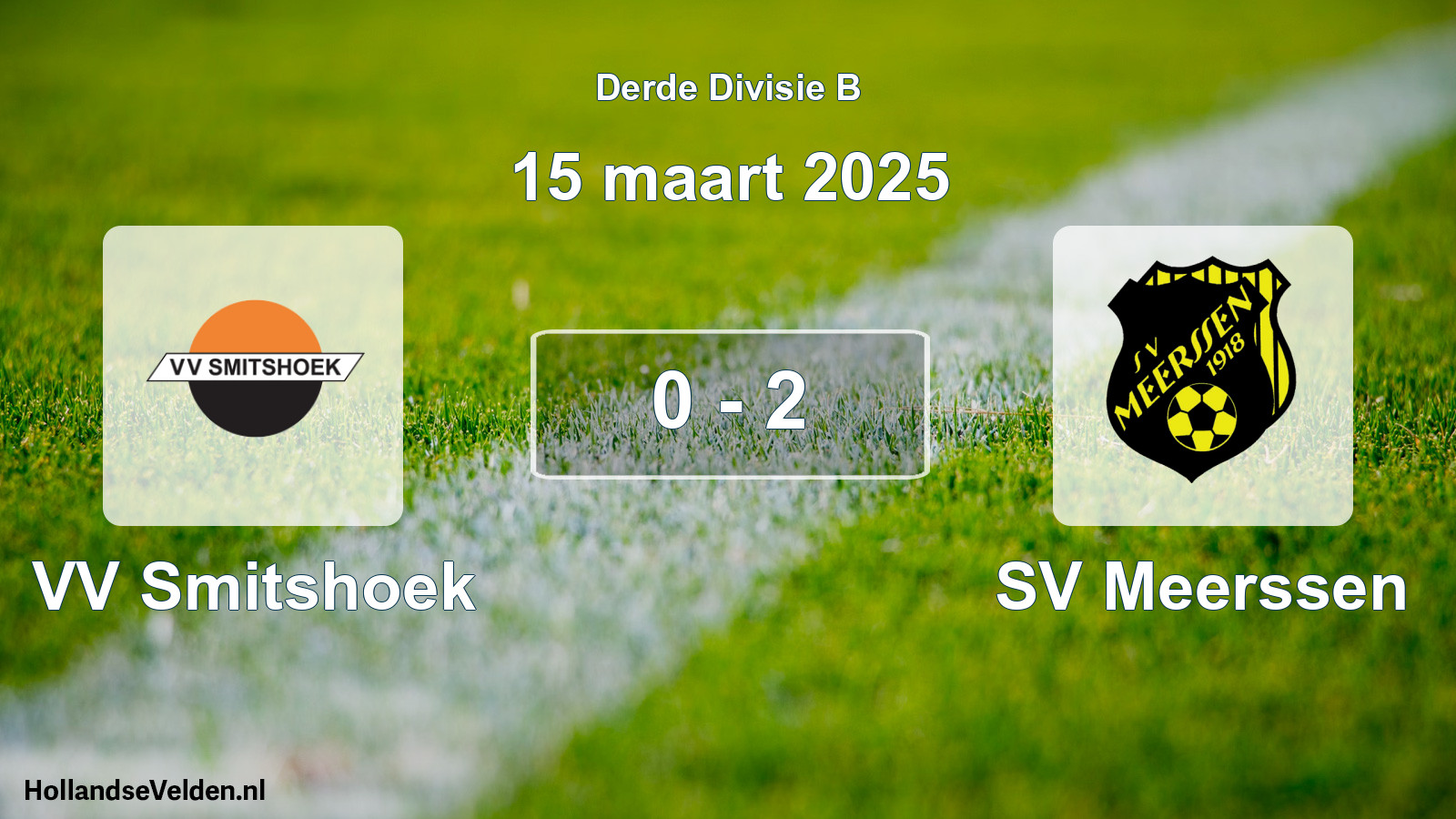 Gespeelde wedstrijd: VV Smitshoek - SV Meerssen 0 - 2 (15 maart 2025)