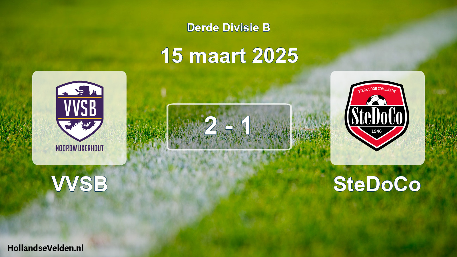 Gespeelde wedstrijd: VVSB - SteDoCo 2 - 1 (15 maart 2025)