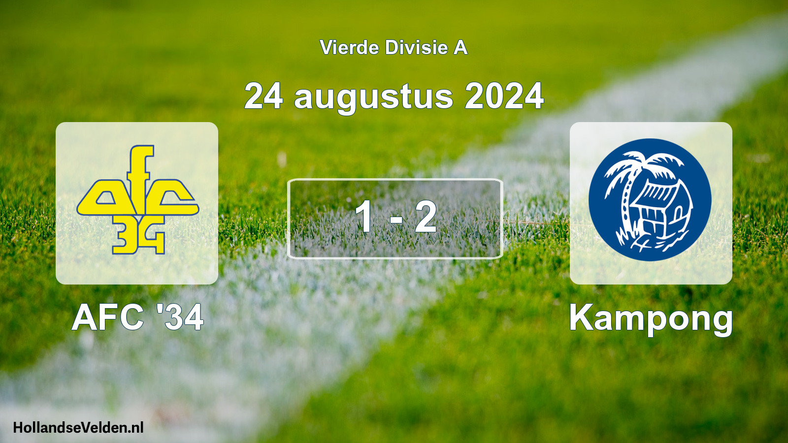 Gespeelde wedstrijd: AFC '34 - Kampong 1 - 2 (24 augustus 2024)