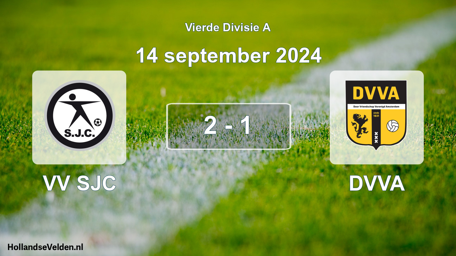 Gespeelde wedstrijd: VV SJC - DVVA 2 - 1 (14 september 2024)