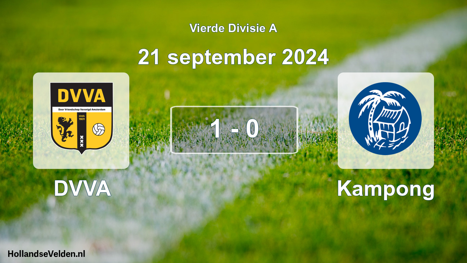 Gespeelde wedstrijd: DVVA - Kampong 1 - 0 (21 september 2024)
